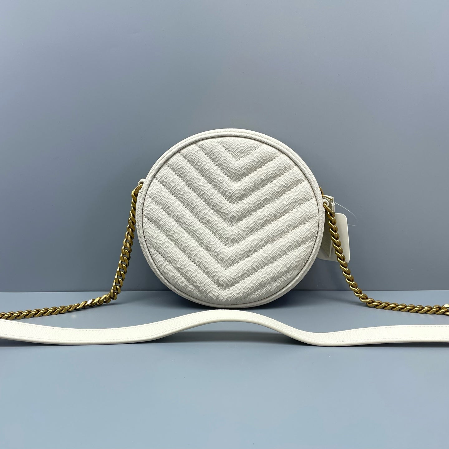 Saint Laurent - Circle Bag - Grained leather - White - (mini)