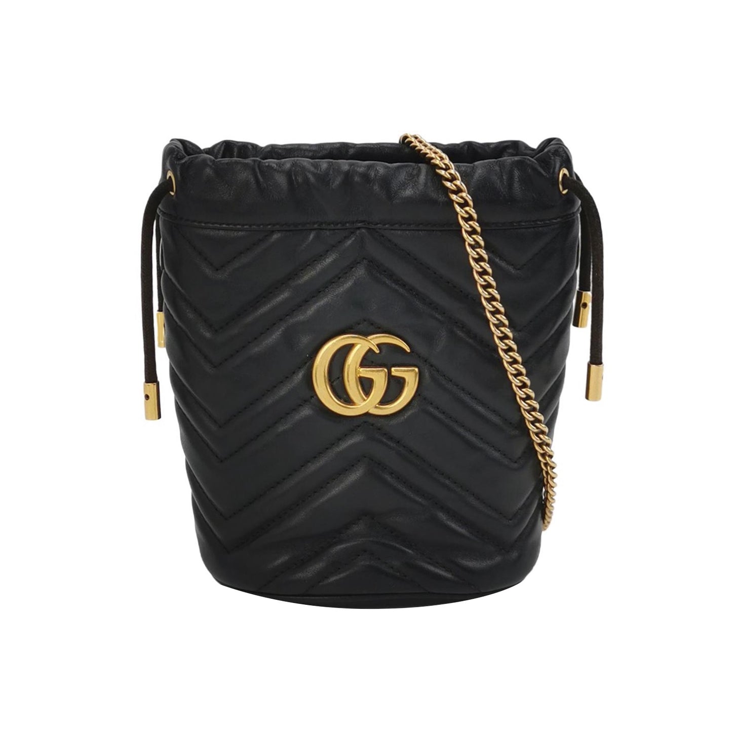 Gucci - GG Marmont Mini Bucket Bag - Leather - Black - (mini)