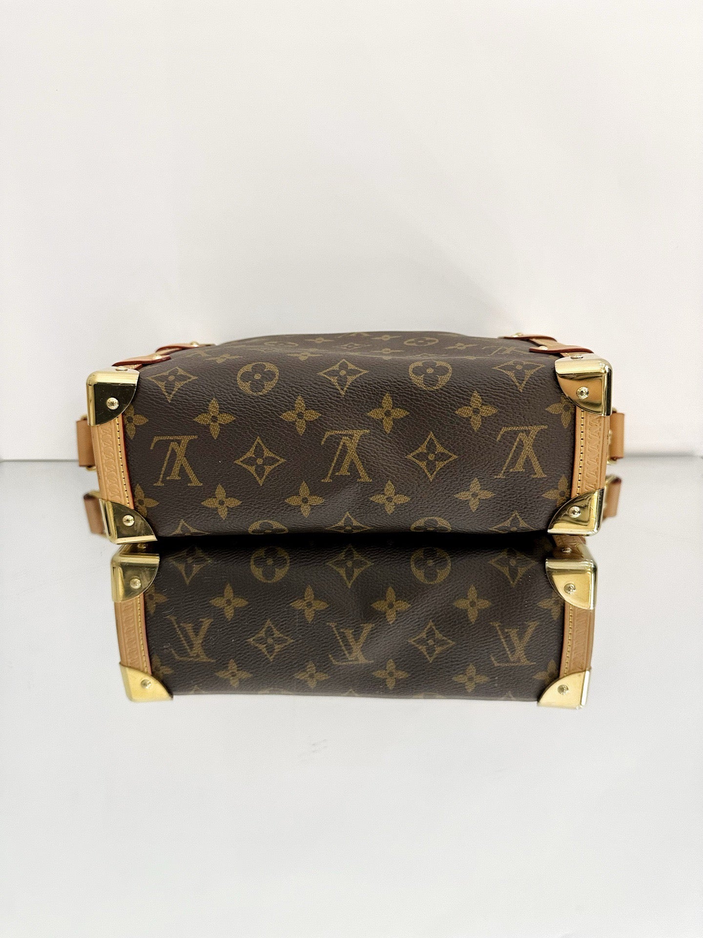 Louis Vuitton - Side Trunk - Monogram coated canvas with natural Vachetta leather trim - Brown - (medium)