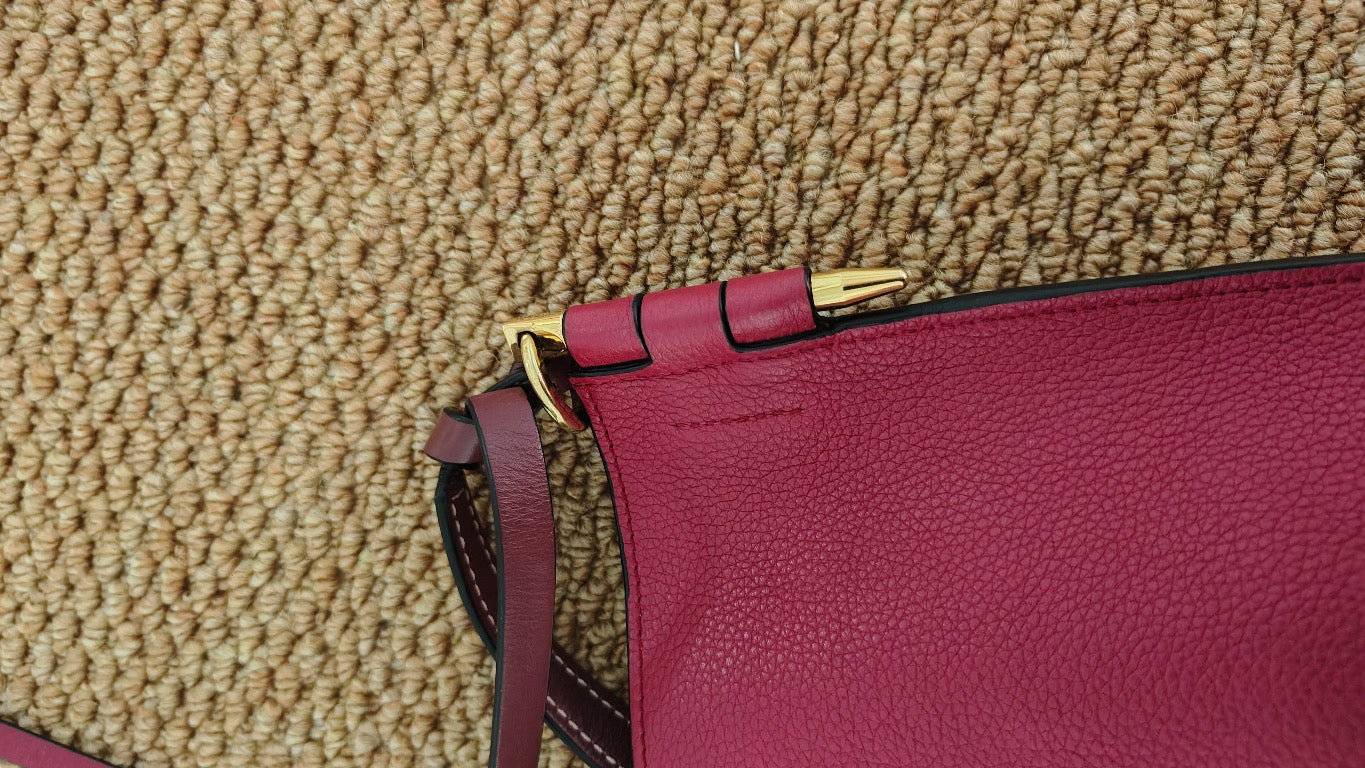 Loewe - Gate Bucket Bag - Grained leather - Burgundy - (Small)
