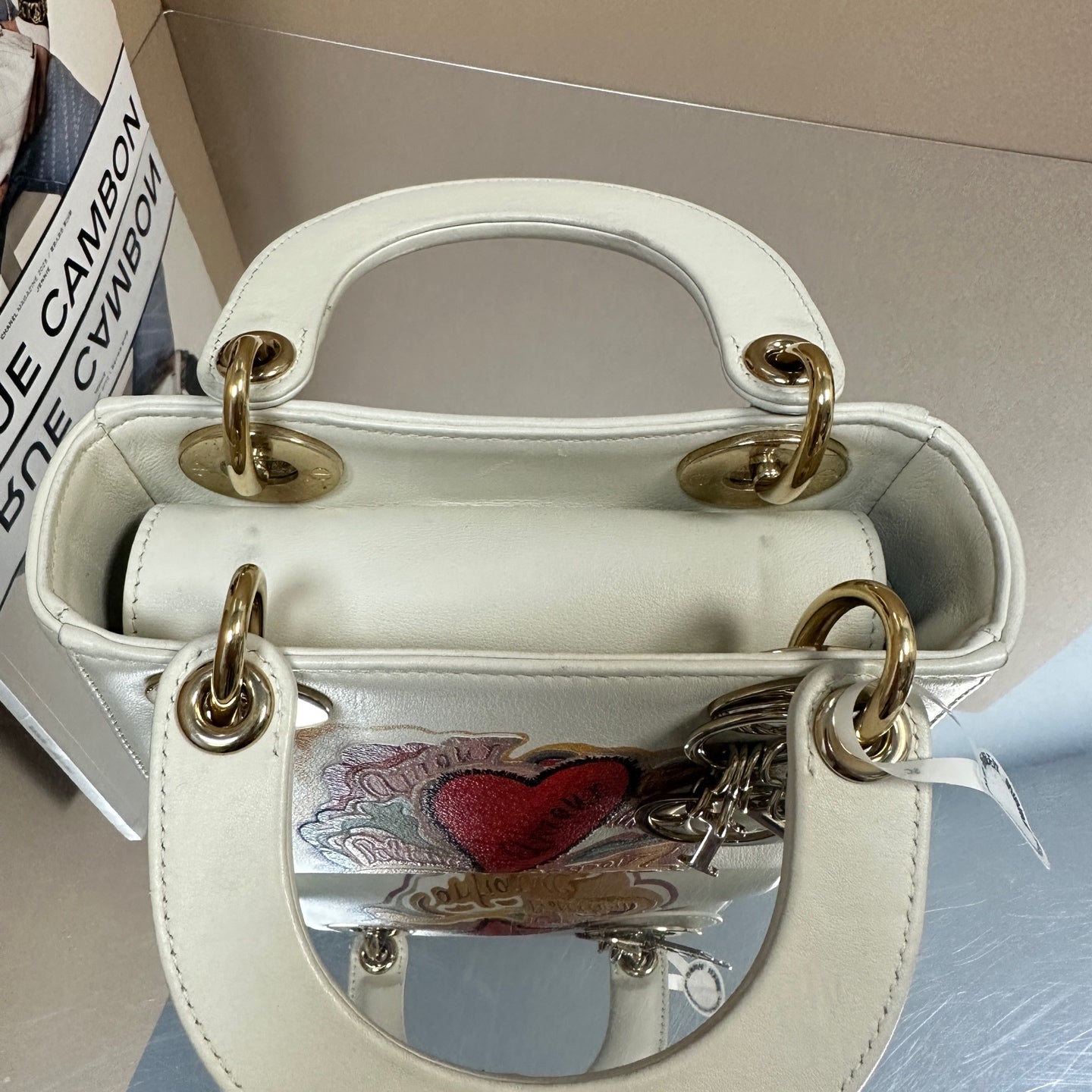 Dior - Lady Dior Mini (Amour Edition) - Leather - White - (mini)