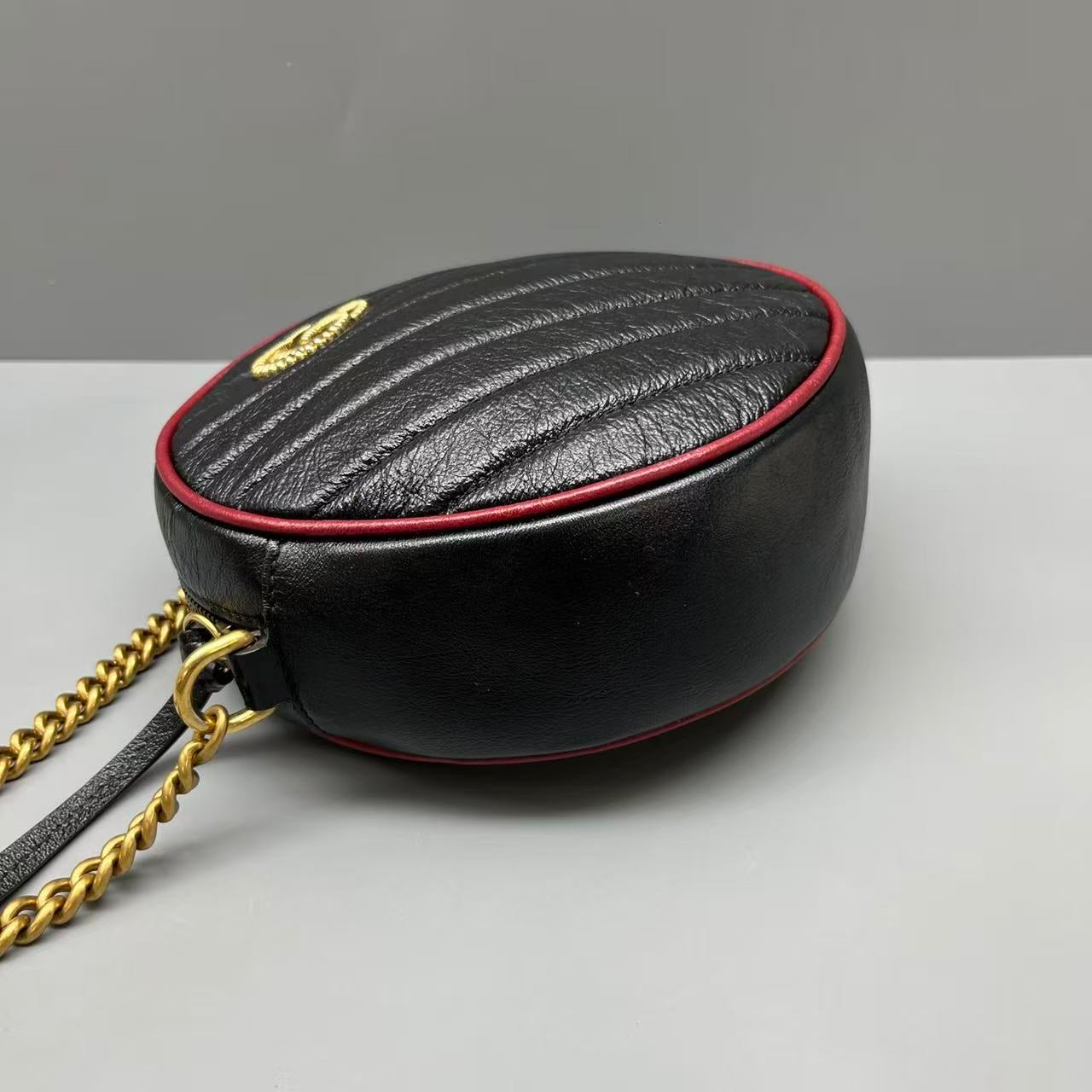 Gucci - GG Marmont Round Mini Bag - Leather - Multicolour - (Mini)