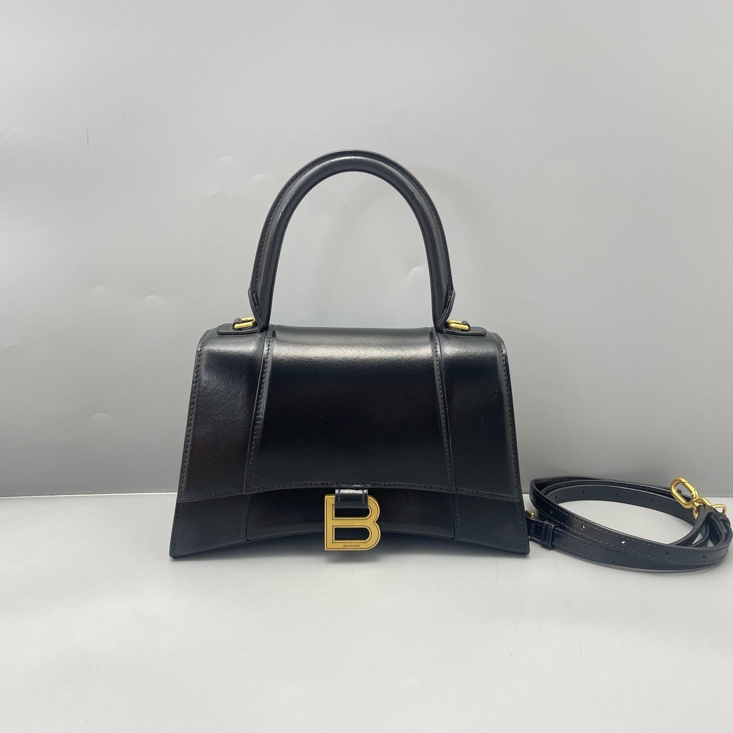 Balenciaga - Hourglass Small Top Handle Bag - Smooth leather - Black - (Small)