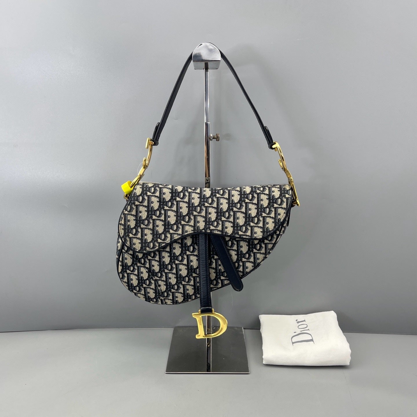 Dior - Saddle Bag - Dior Oblique Jacquard Canvas with Leather trim - Blue - (Medium)