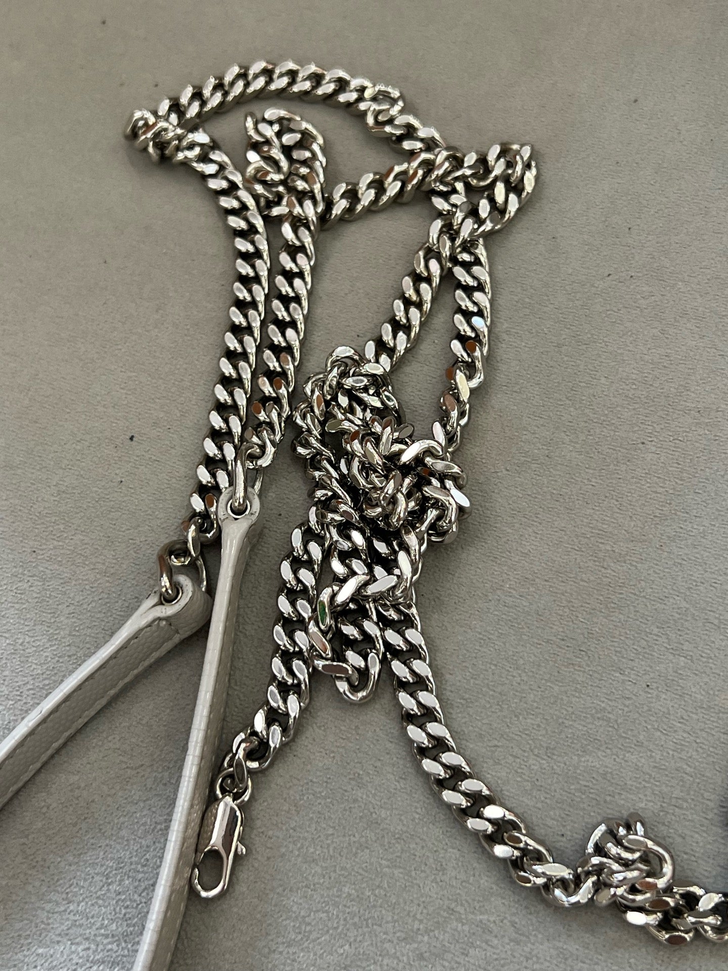 Saint Laurent - Envelope Wallet on Chain (WOC) - Leather - Grey - (mini)