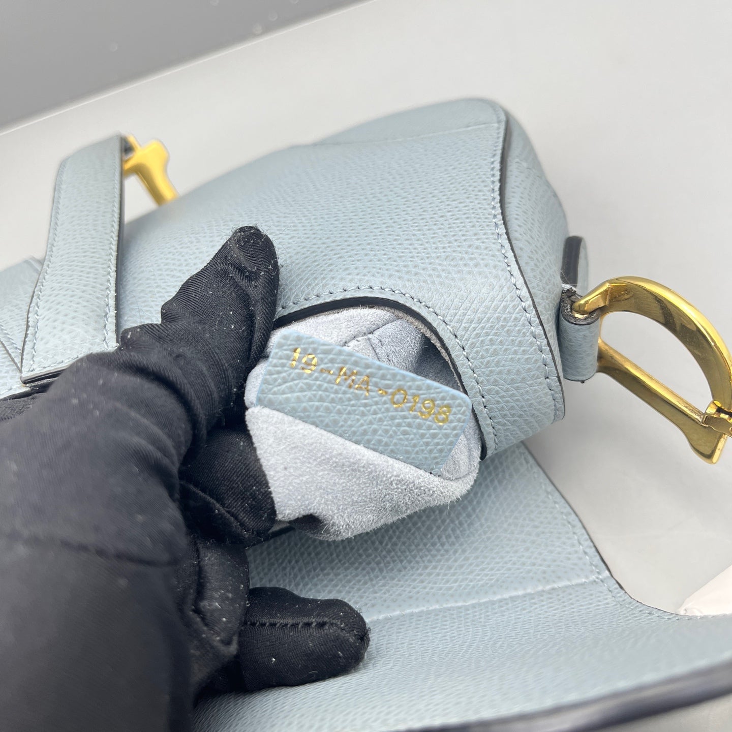 Dior - Saddle Bag - Grained calfskin leather - Blue - (mini)