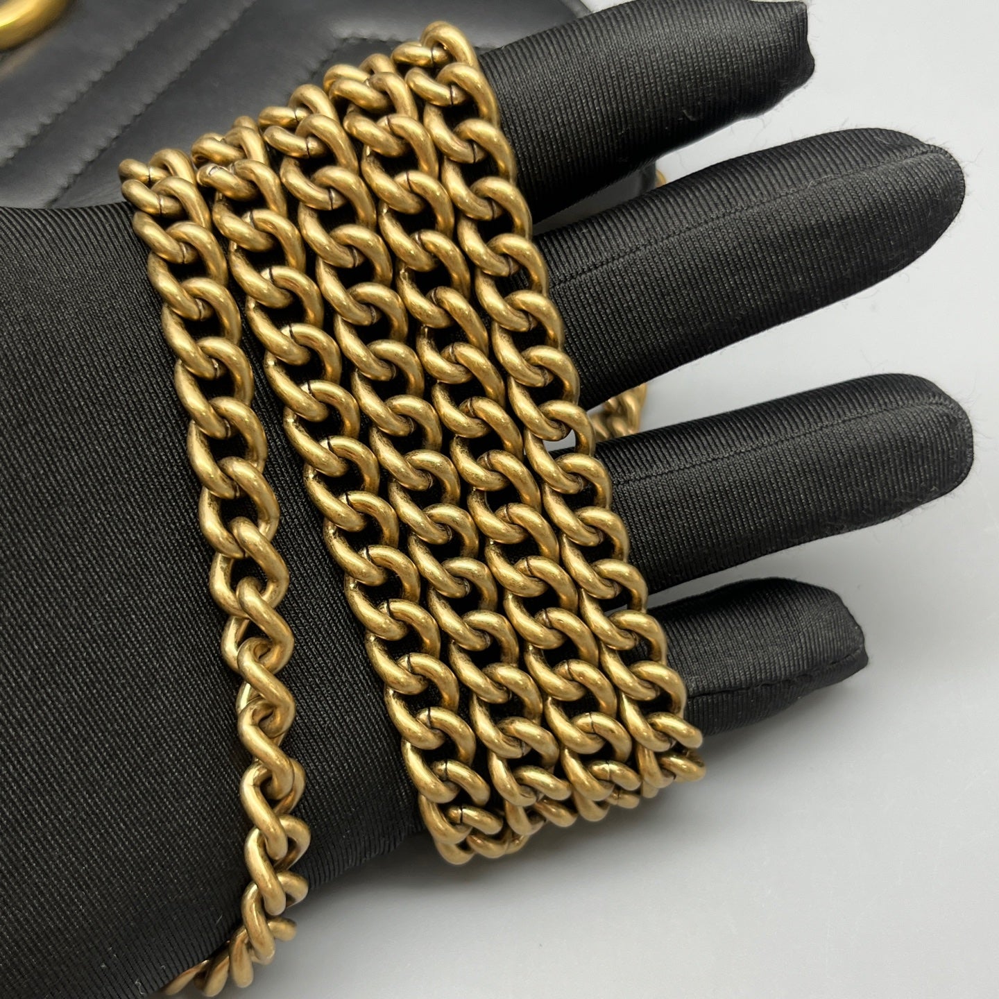 Gucci - GG Marmont Matelassé Wallet on Chain (WOC) - Leather - Black - (mini)