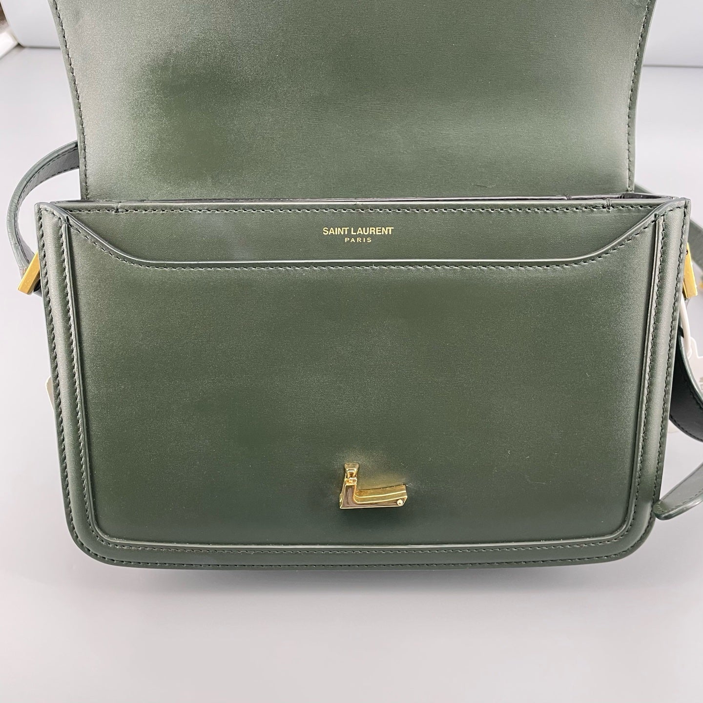 Saint Laurent - Solferino Shoulder Bag - Smooth Leather - Green - (medium)