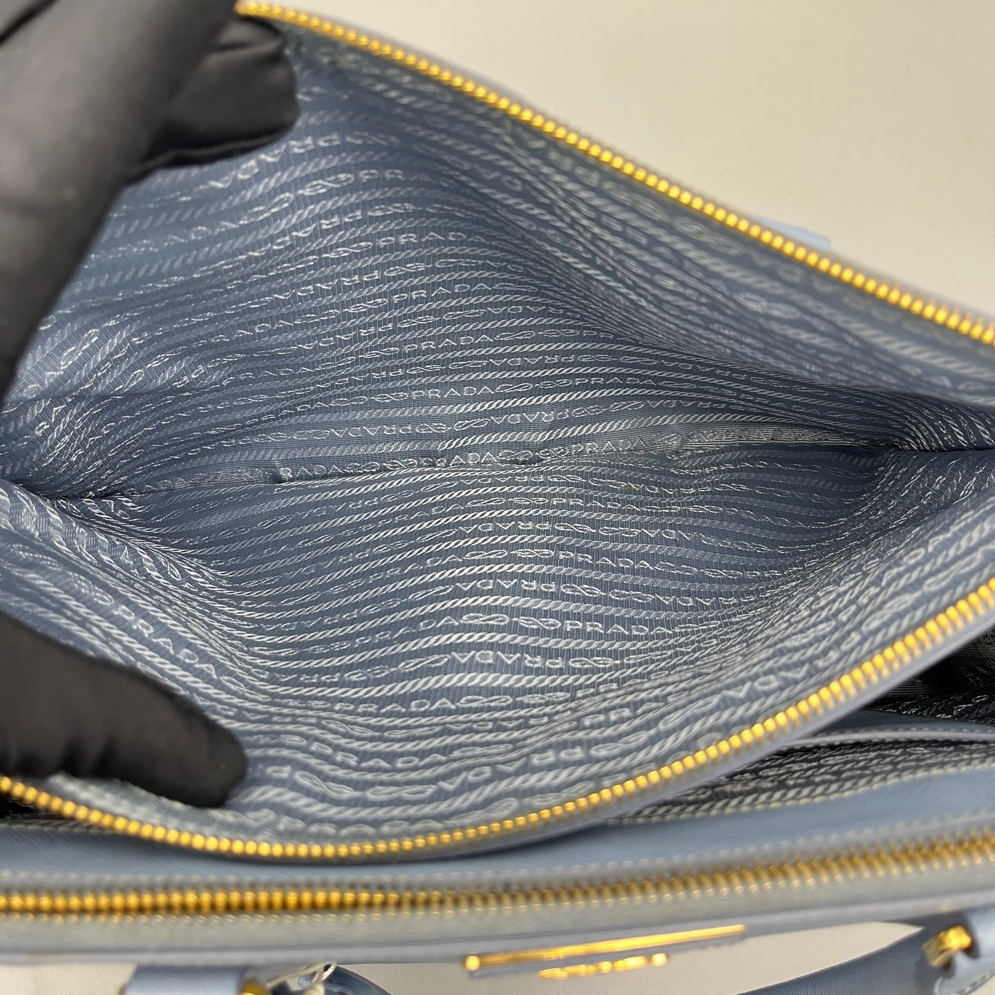 Prada - Saffiano Lux Tote (Galleria Bag) - Saffiano leather - Blue - (large)