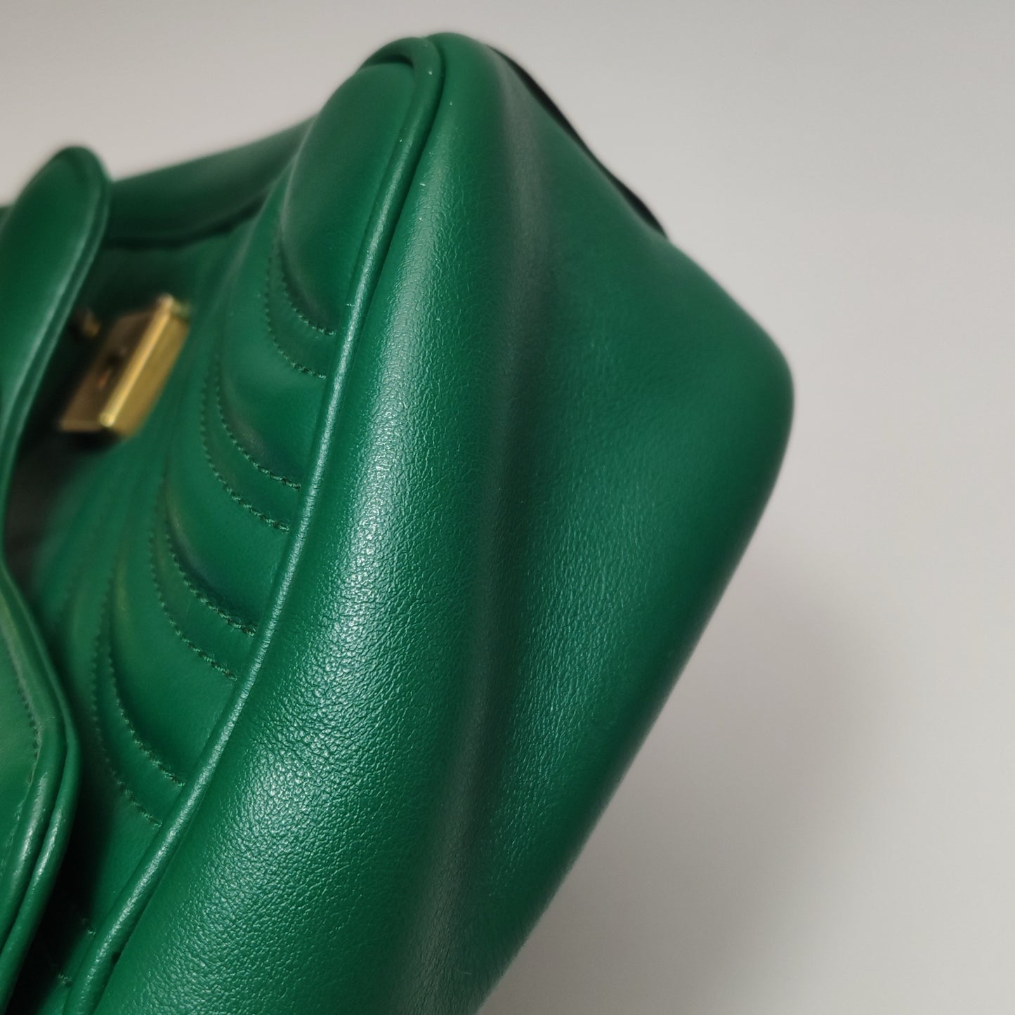 Gucci - GG Marmont Matelassé Small Shoulder Bag - Leather - Green - (small)