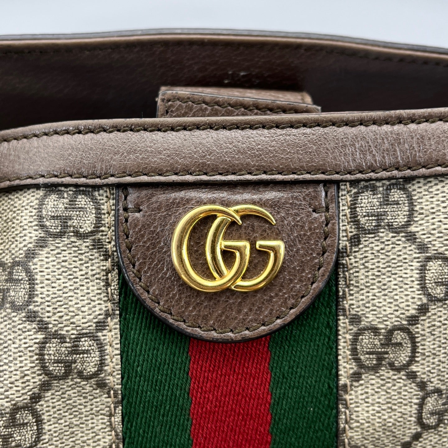 Gucci - Ophidia Tote - GG Supreme canvas with leather trim - Ebony - (medium)