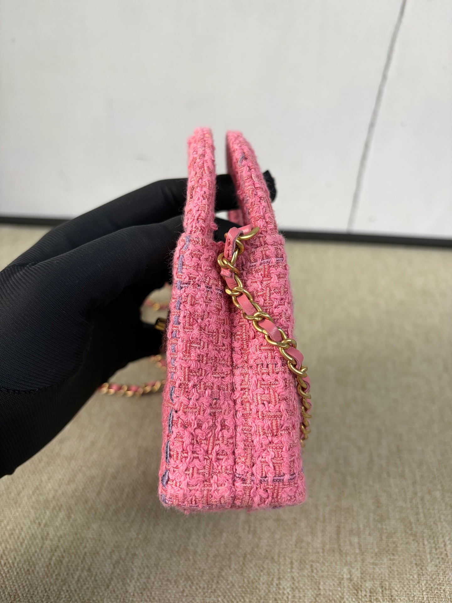 Chanel - Mini Kelly - Tweed - Pink - (mini)