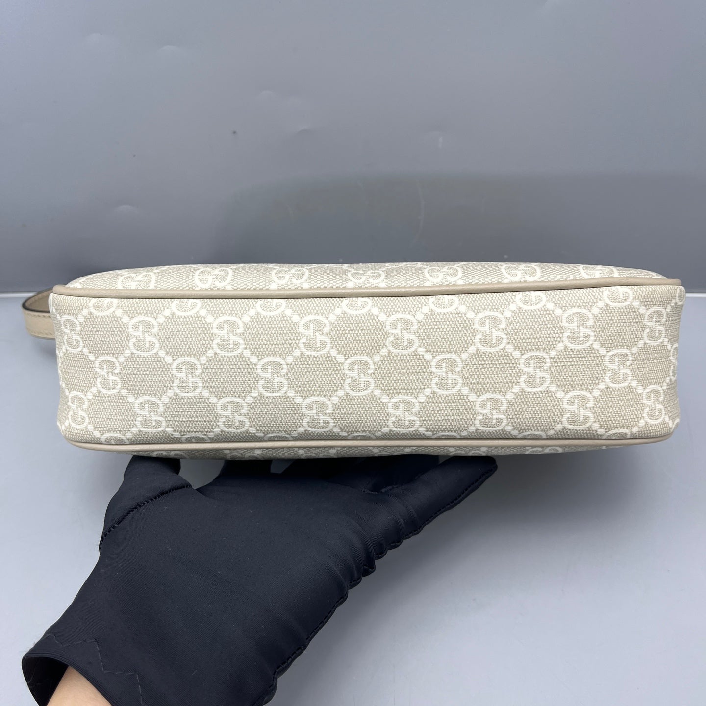Gucci - Ophidia Shoulder Bag - GG Supreme canvas with leather trim - Beige - (mini)