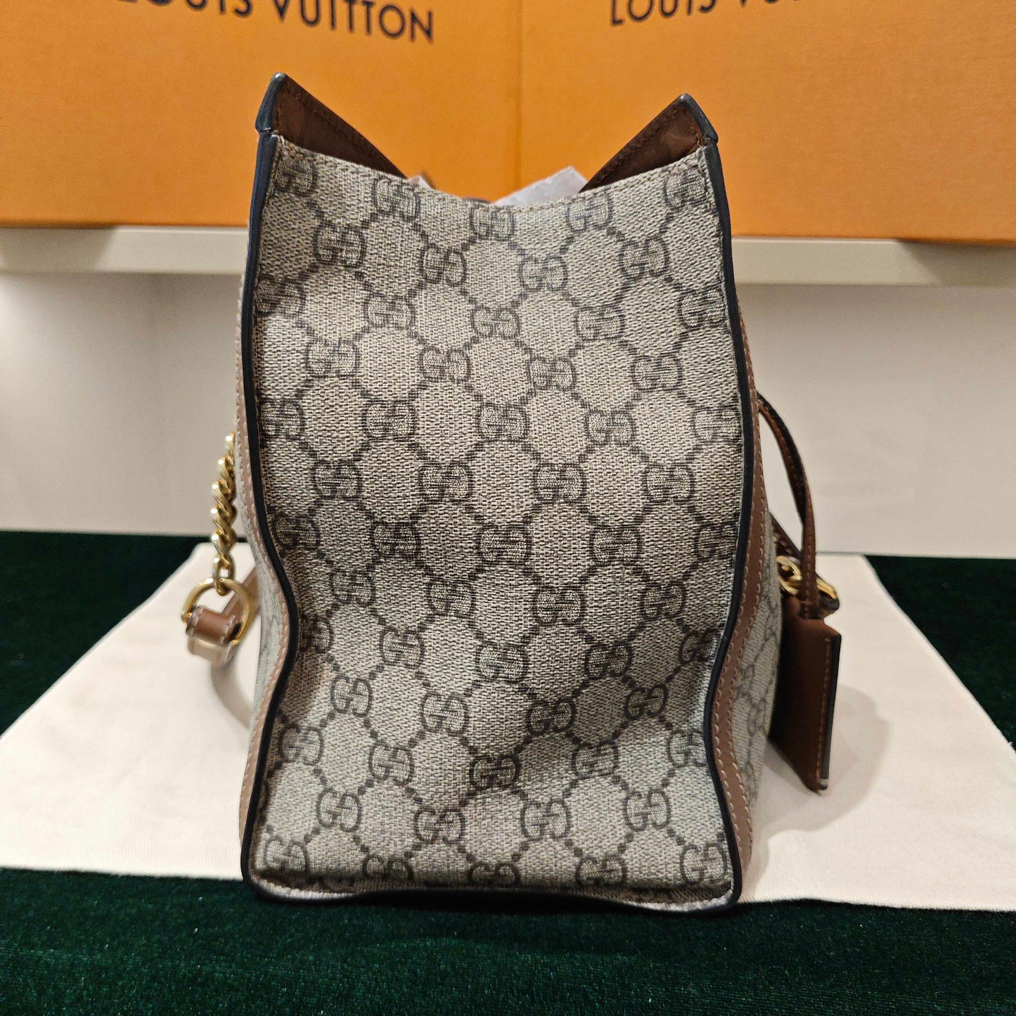 Gucci - Padlock Tote Bag - GG Supreme canvas with leather trim - Brown - (medium)