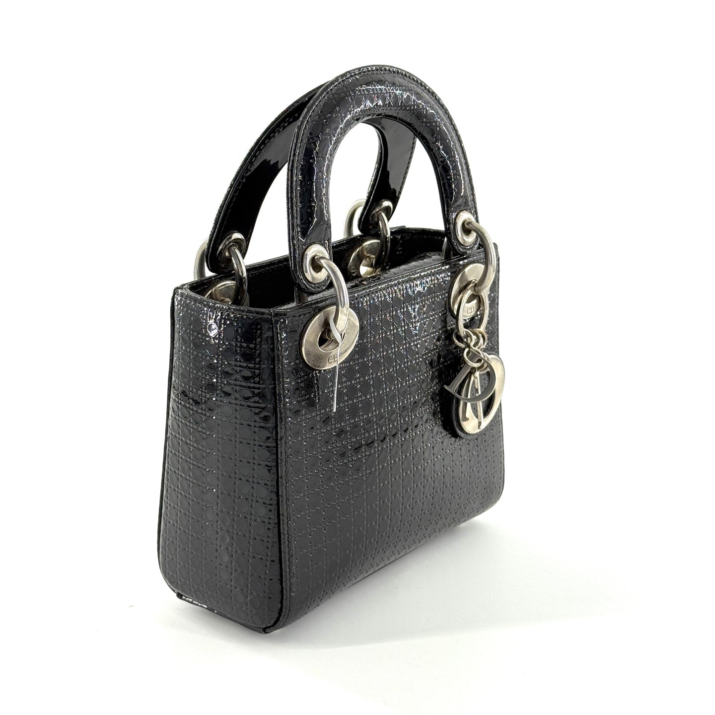 Dior - Lady Dior Mini - Patent leather - Black - (mini)