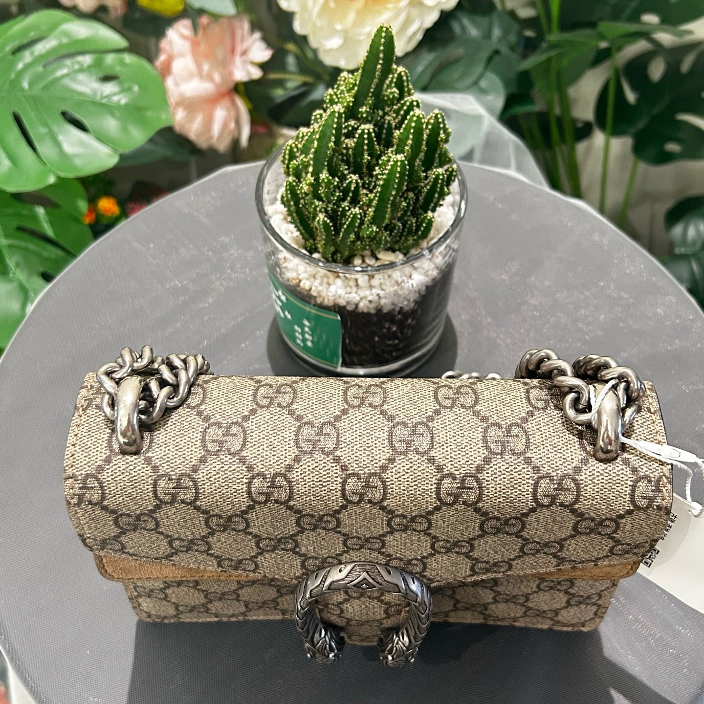 Gucci - Dionysus Mini Bag - GG Supreme canvas with suede trim - Beige and Camel - (Small)