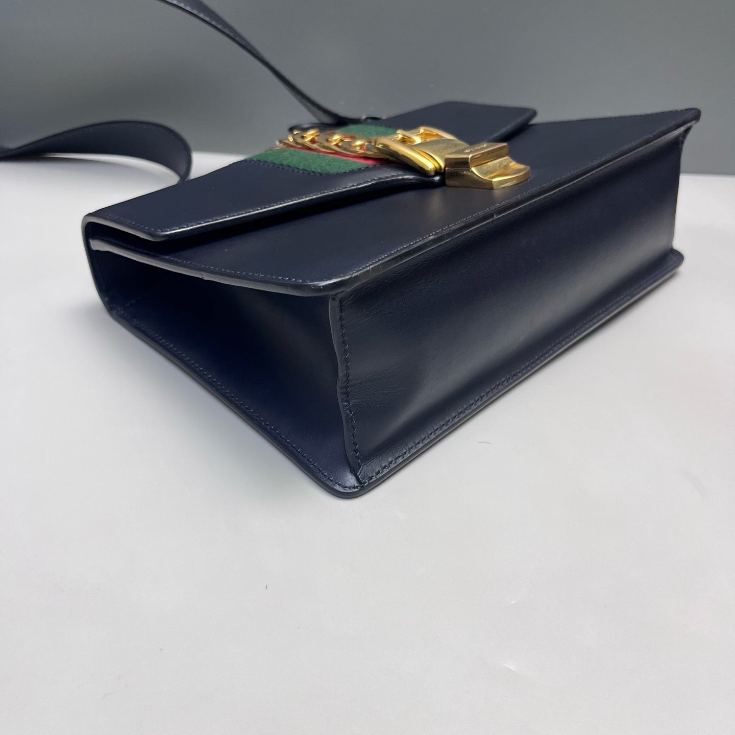 Gucci - Sylvie Shoulder Bag - Smooth leather - Blue - (Medium)