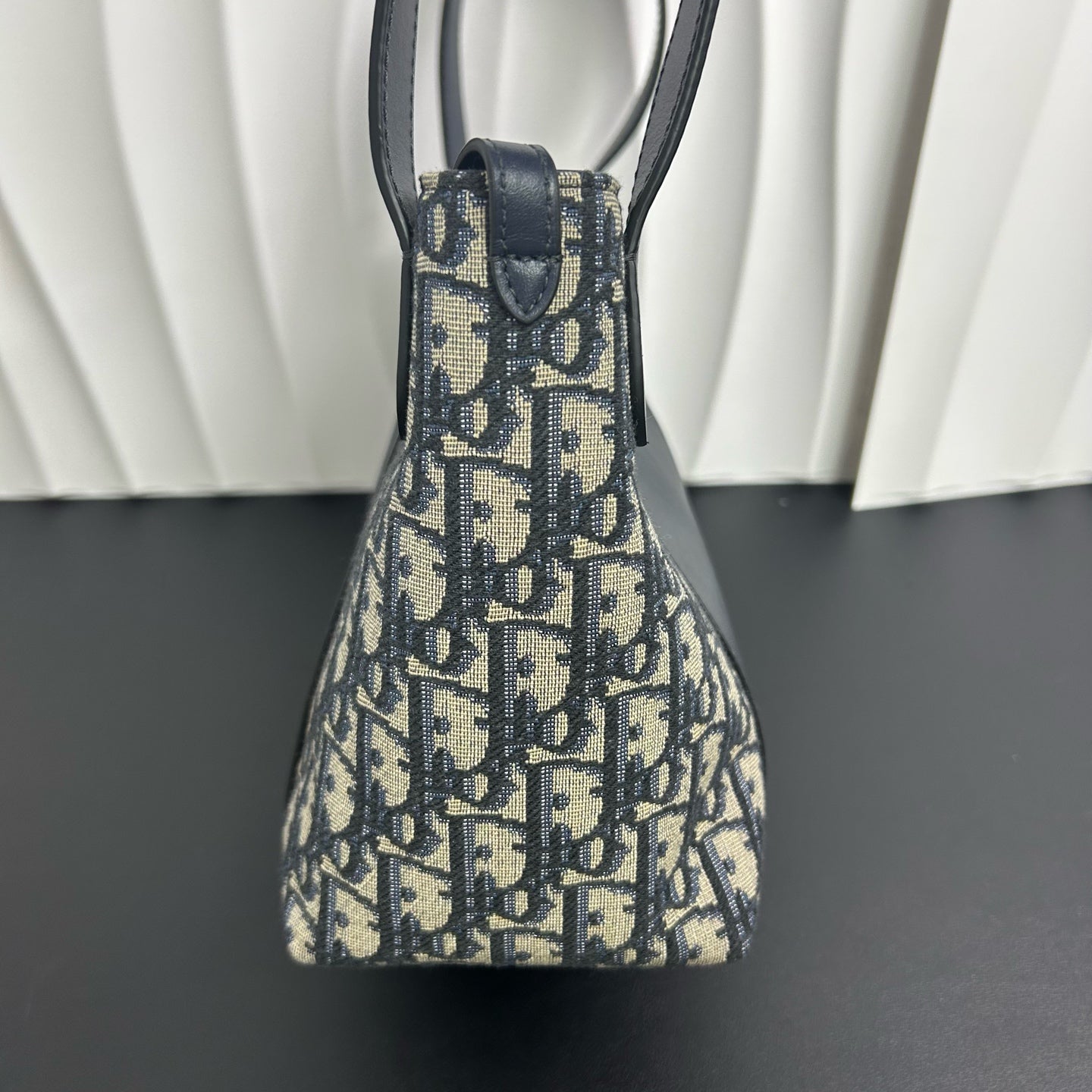 Dior - Signature Series Basket Tote Bag Small - Cotton canvas and cow leather - Navy - (small)
