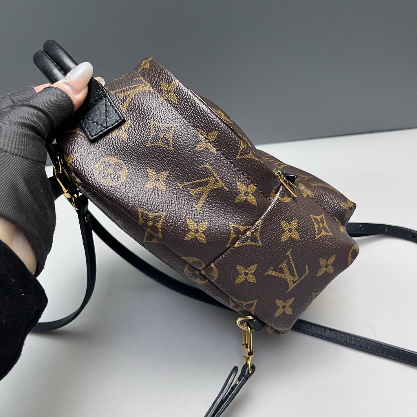 Louis Vuitton - Palm Springs Mini Backpack - Monogram coated canvas with leather trim - Brown - (mini)