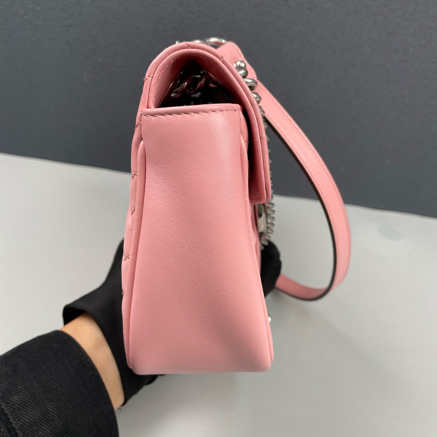 Gucci - GG Marmont Matelassé Shoulder Bag - Leather - Pink - (Medium)