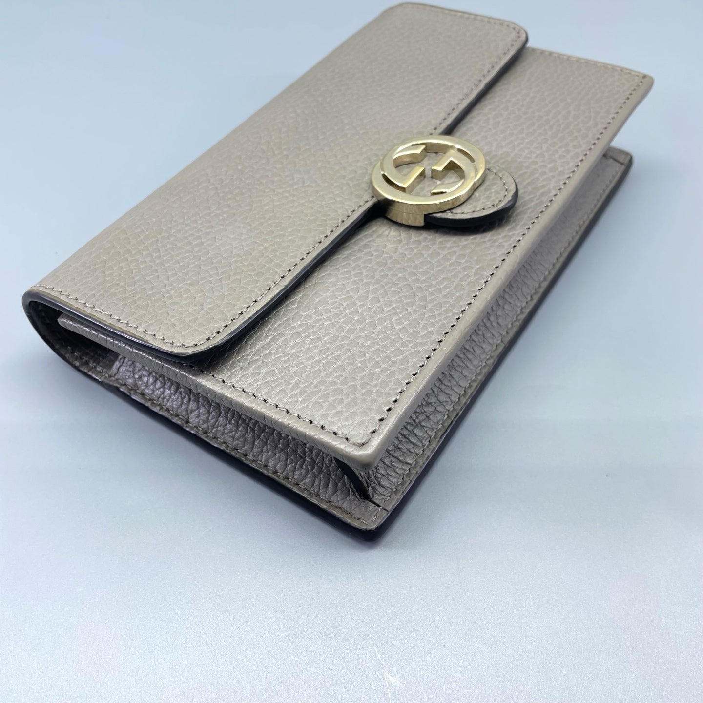 Gucci - Interlocking G WOC - Grained leather - Grey - (small)