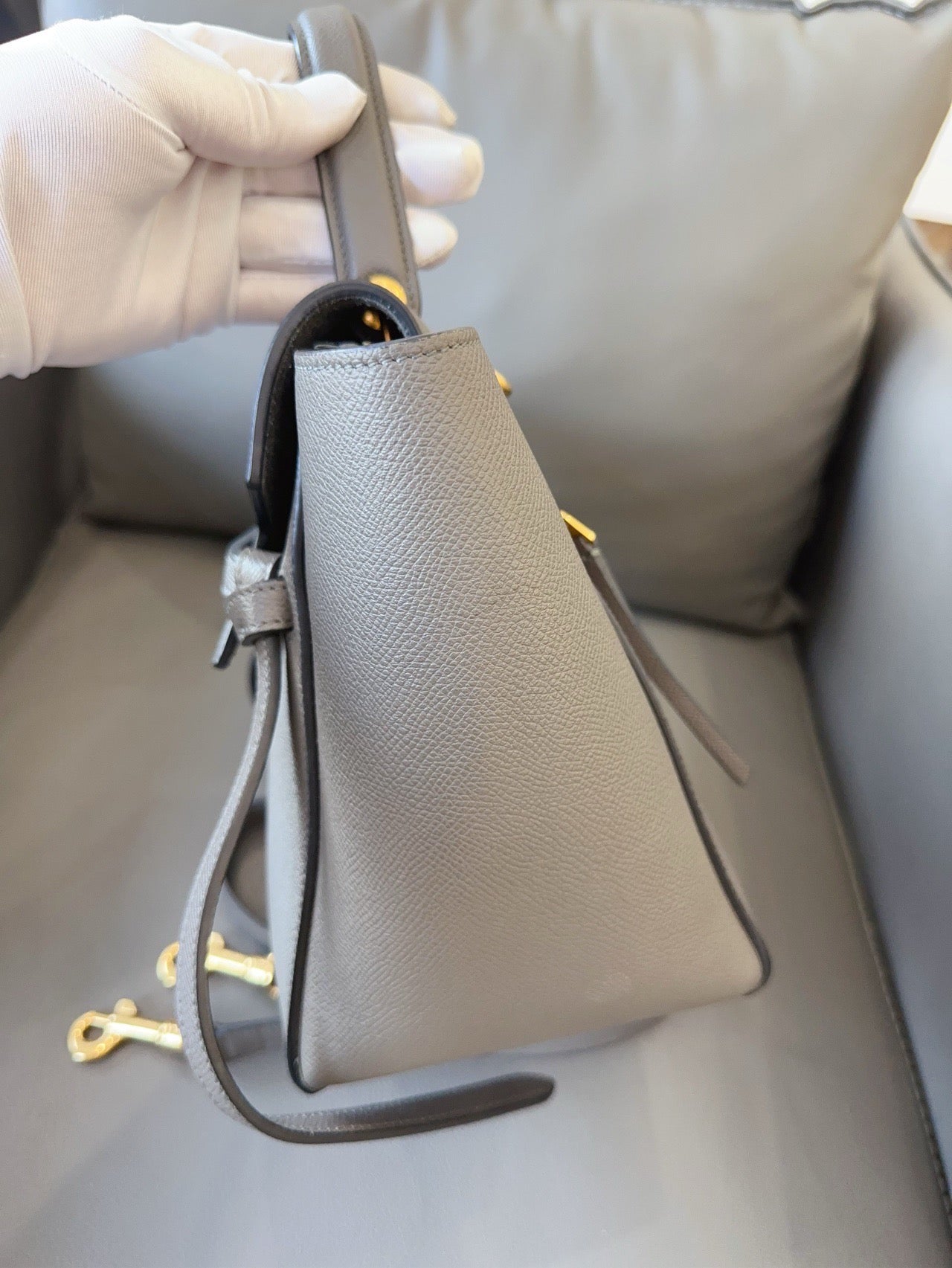 Celine - Belt Bag (Micro) - Grained calfskin leather - Grey - (Micro)
