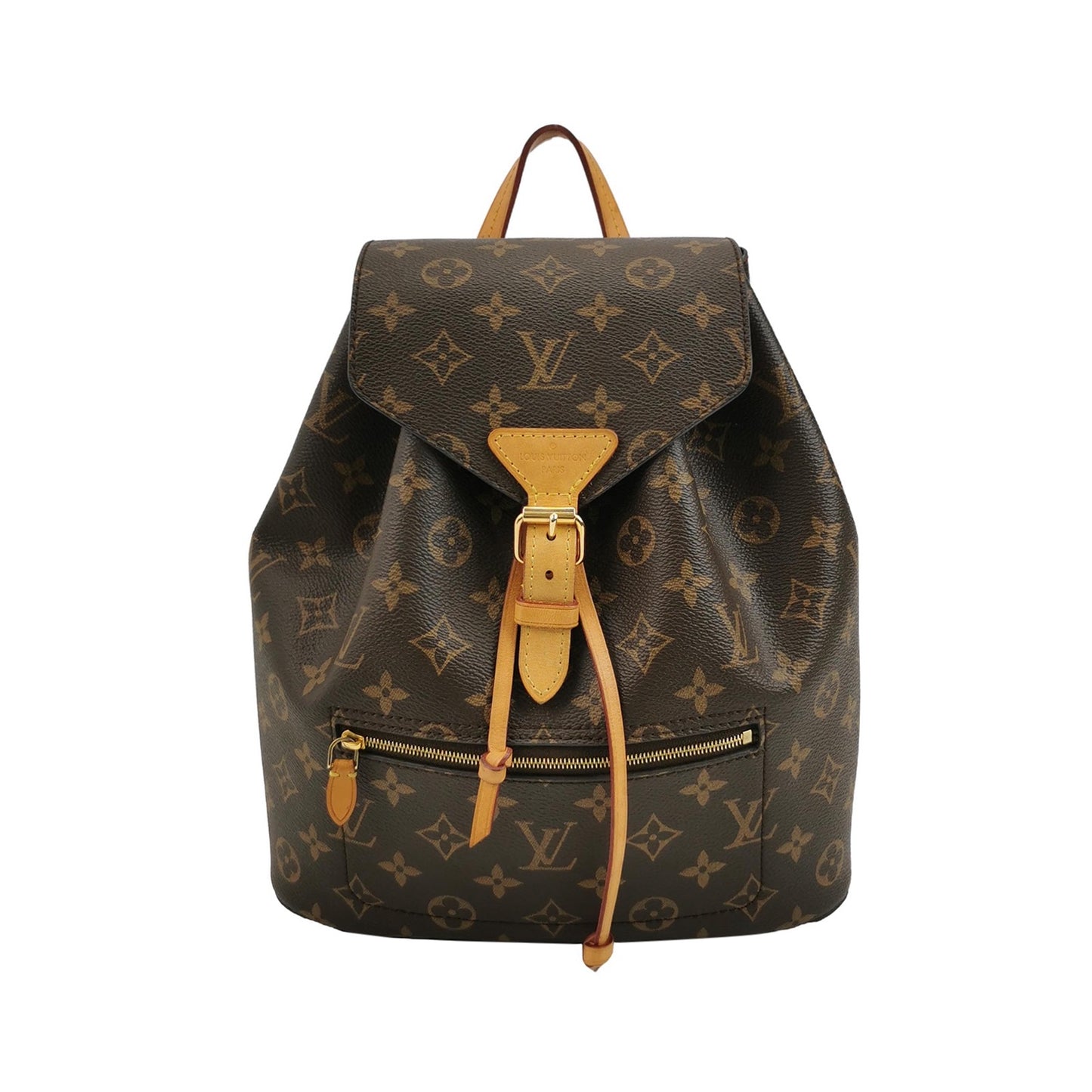 Louis Vuitton - Montsouris - Monogram coated canvas with natural cowhide leather trim - Brown - (medium)