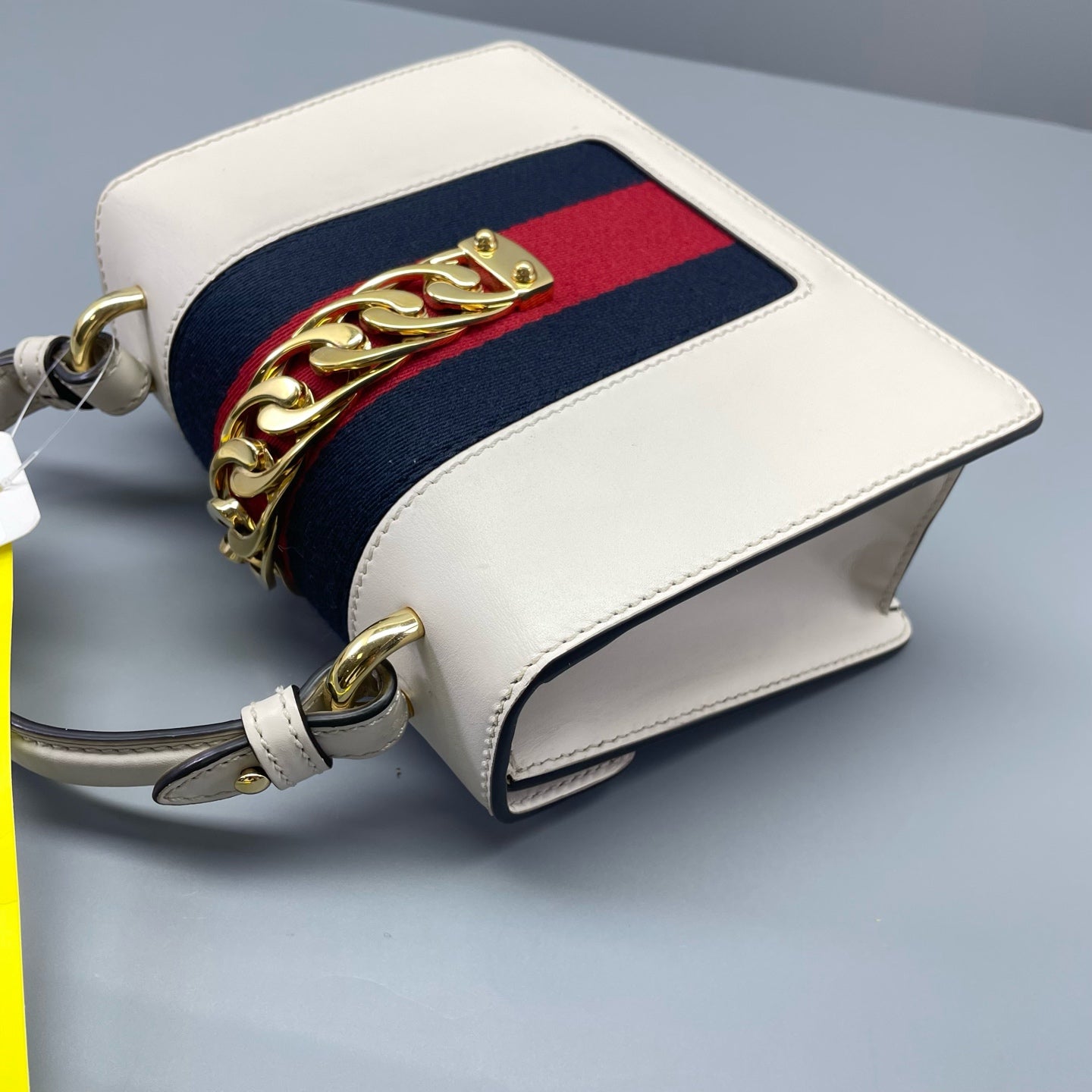 Gucci - Sylvie Top Handle Mini Bag - Leather - White - (small)