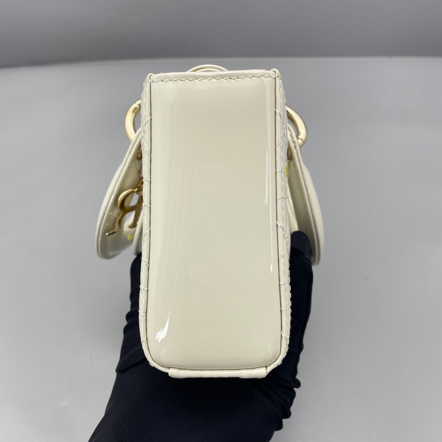 Dior - Lady Dior Mini - Patent leather - White - (mini)