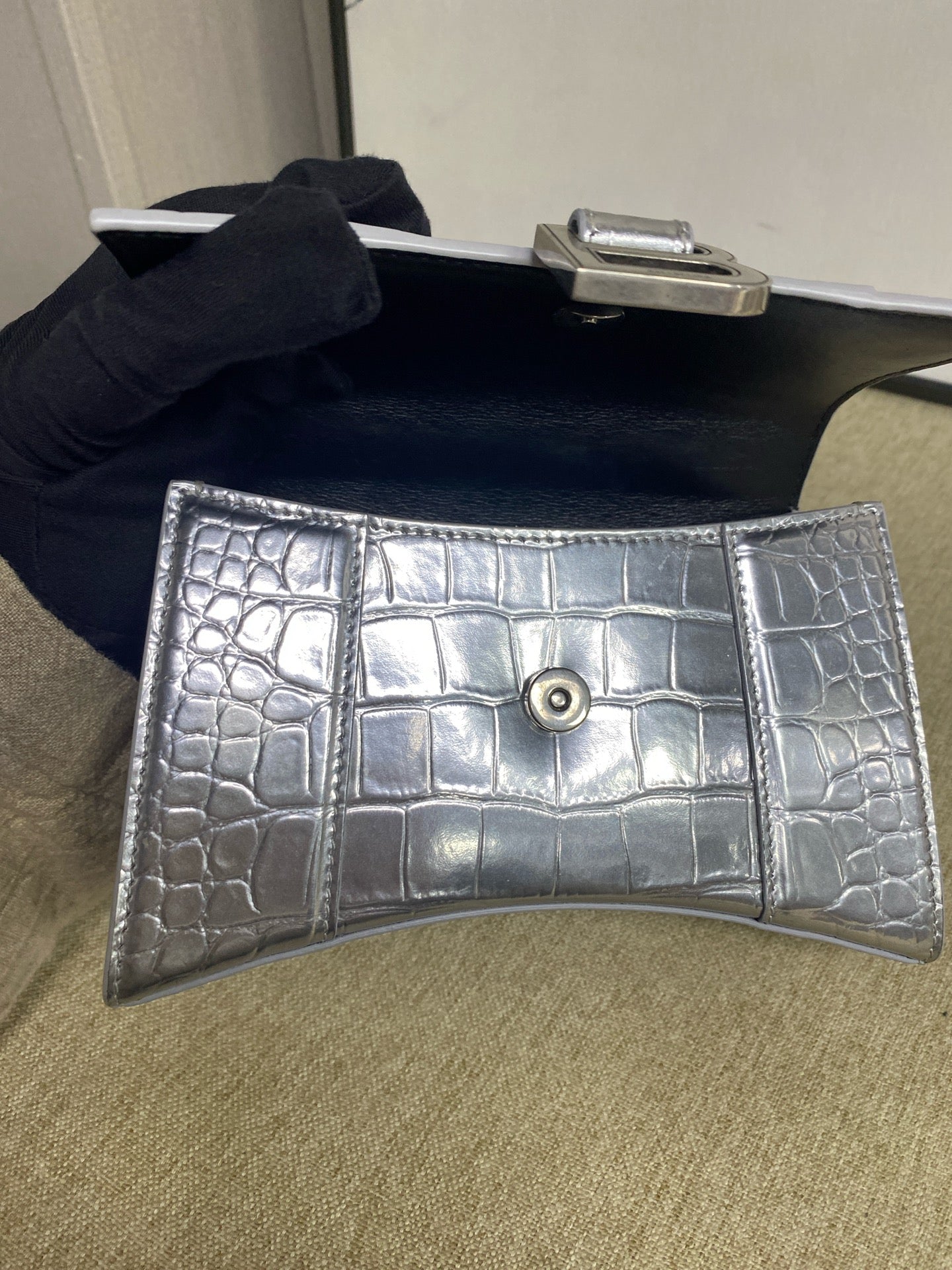 Balenciaga - Hourglass Bag XS - Leather - Silver - (Mini)