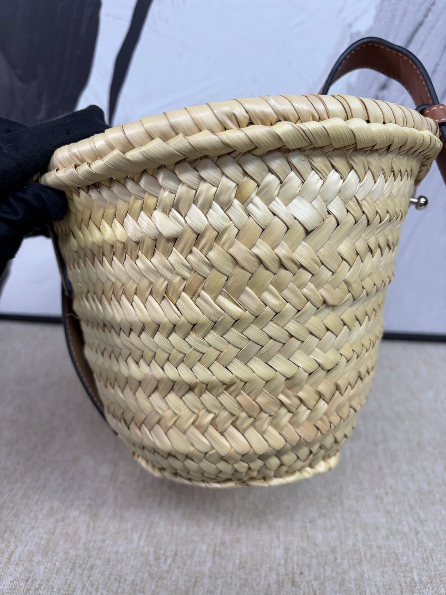 LOEWE - Basket Bag - Wicker and Leather - Beige and Brown - (Small)