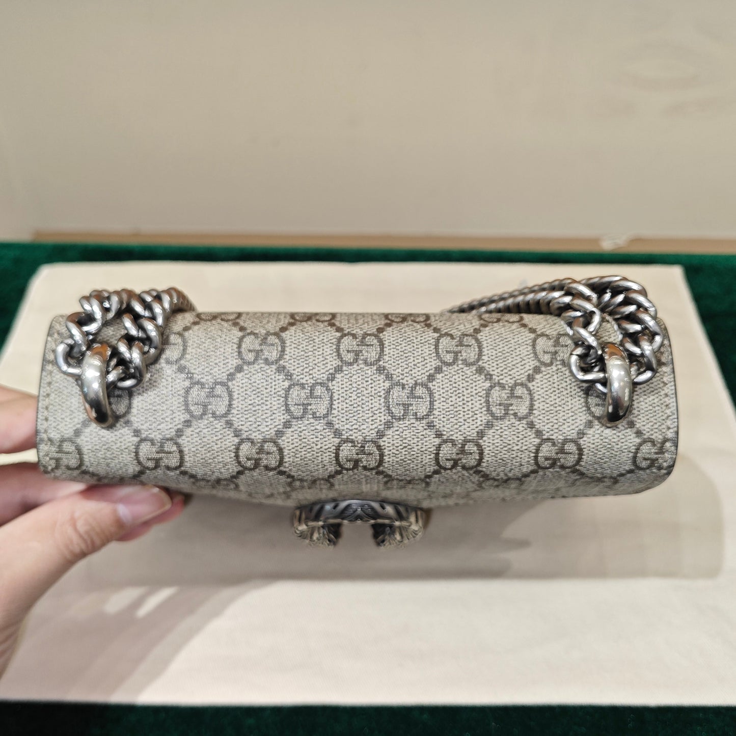 Gucci - Dionysus Mini Shoulder Bag - GG Supreme canvas with suede and leather trim - Beige and Camel - (mini)