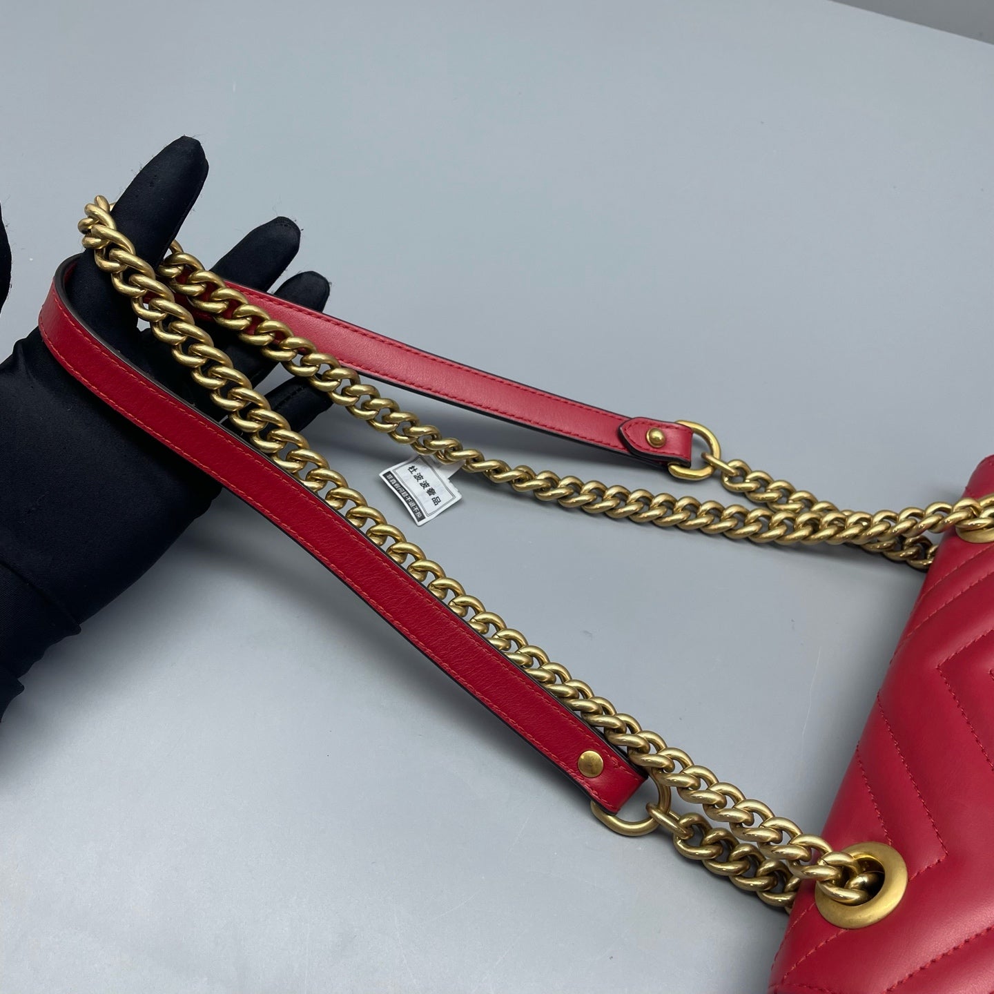 Gucci - GG Marmont Matelassé Small Shoulder Bag - Leather - Red - (mini)