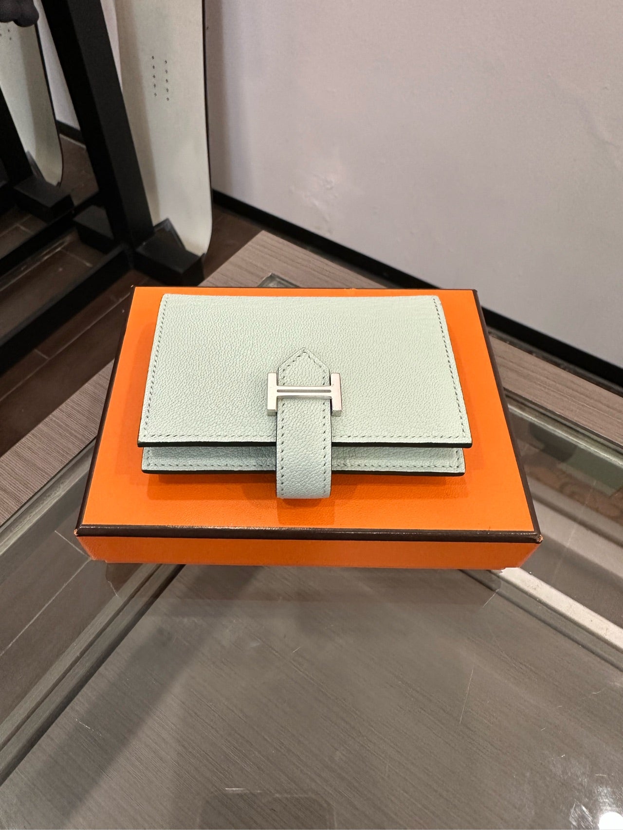 Hermès - Bearn Compact Wallet - Chevre leather - Mint Green - (small)