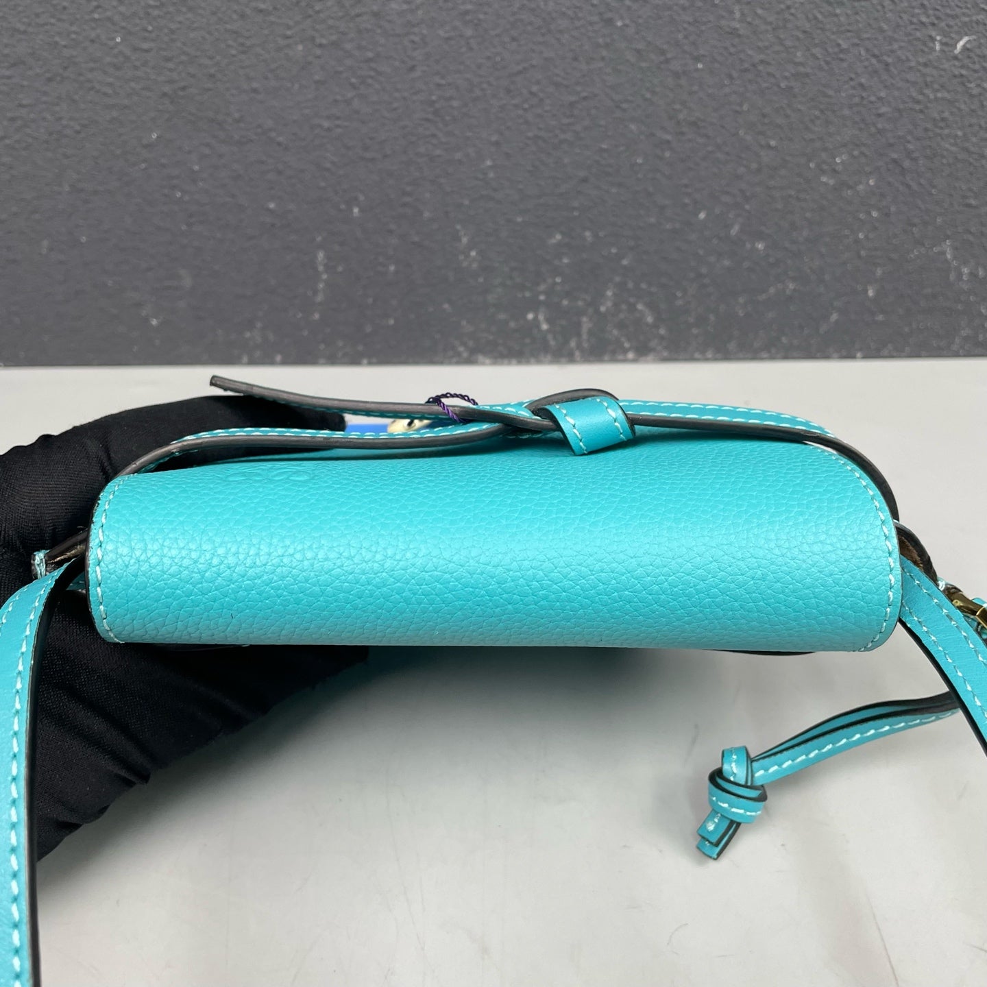 Loewe - Gate Mini Saddle Bag - Grained leather - Lake Blue - (mini)
