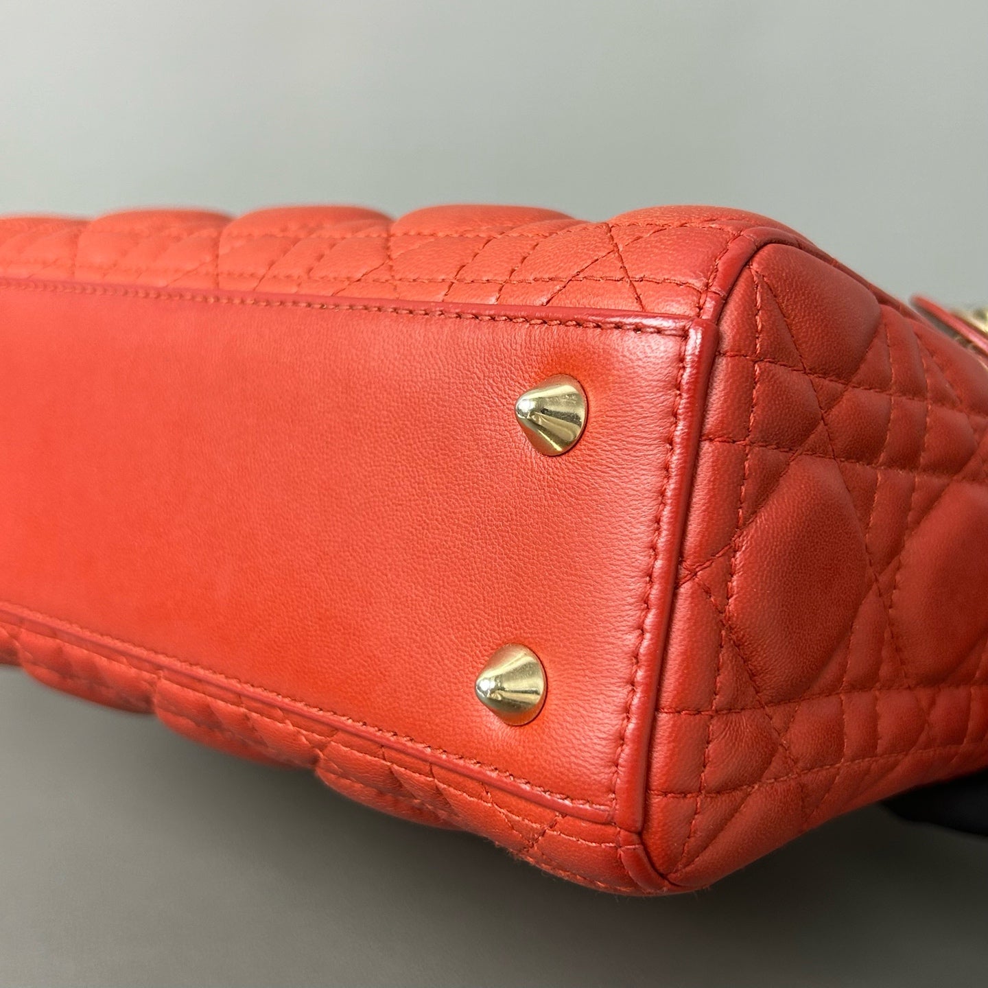 Dior - Lady Dior - Lambskin leather - Red - (small)