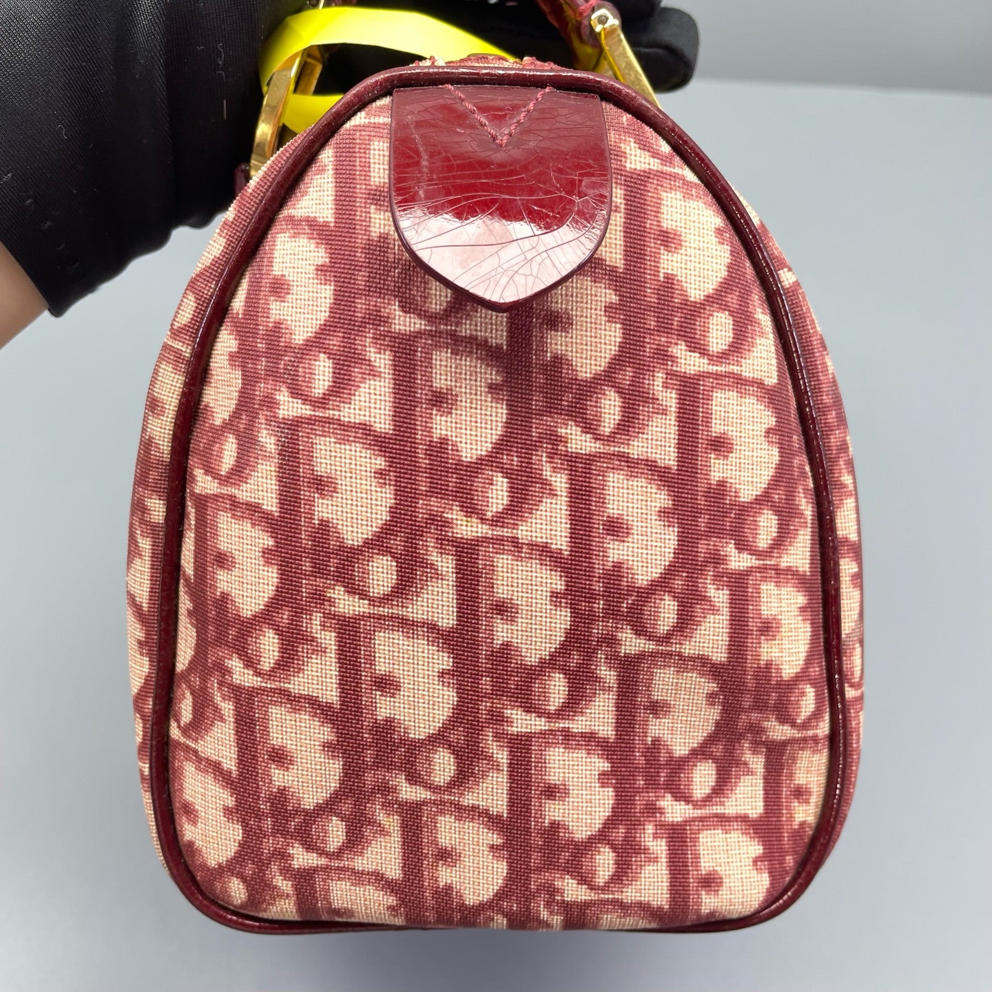 Dior - Boston Bag - Canvas and Patent leather - Red - (mini)