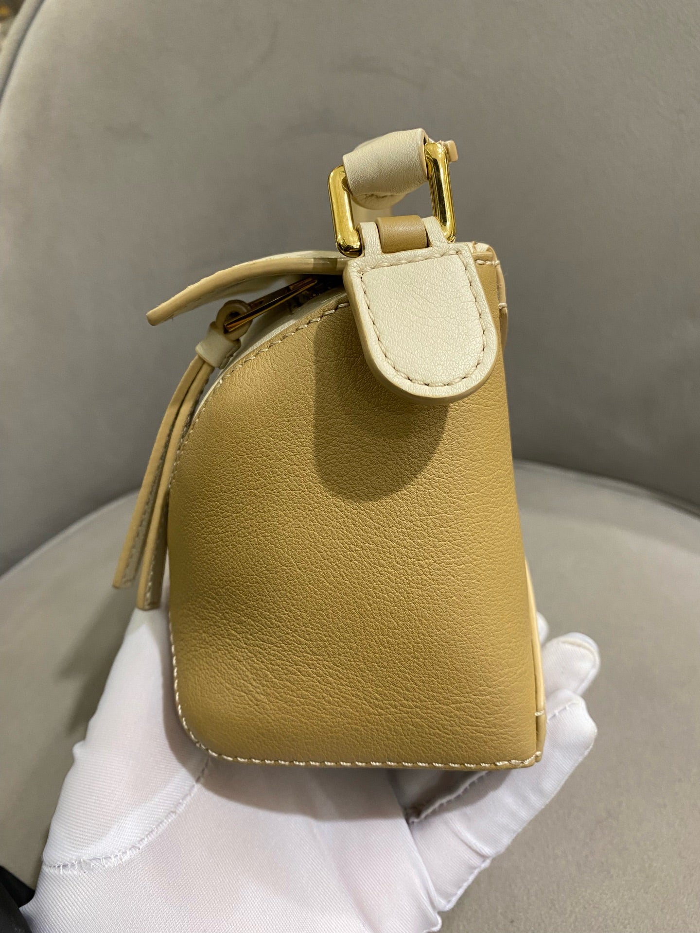 Loewe - Puzzle Mini - Leather - Beige and Tan Multicolour - (mini)