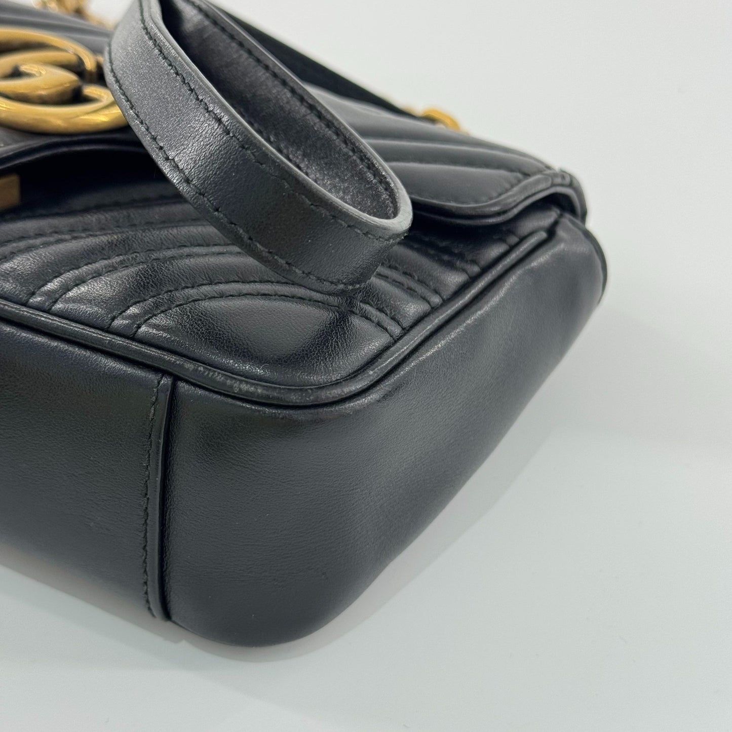 Gucci - GG Marmont Matelassé Mini Bag - Leather - Black - (Mini)