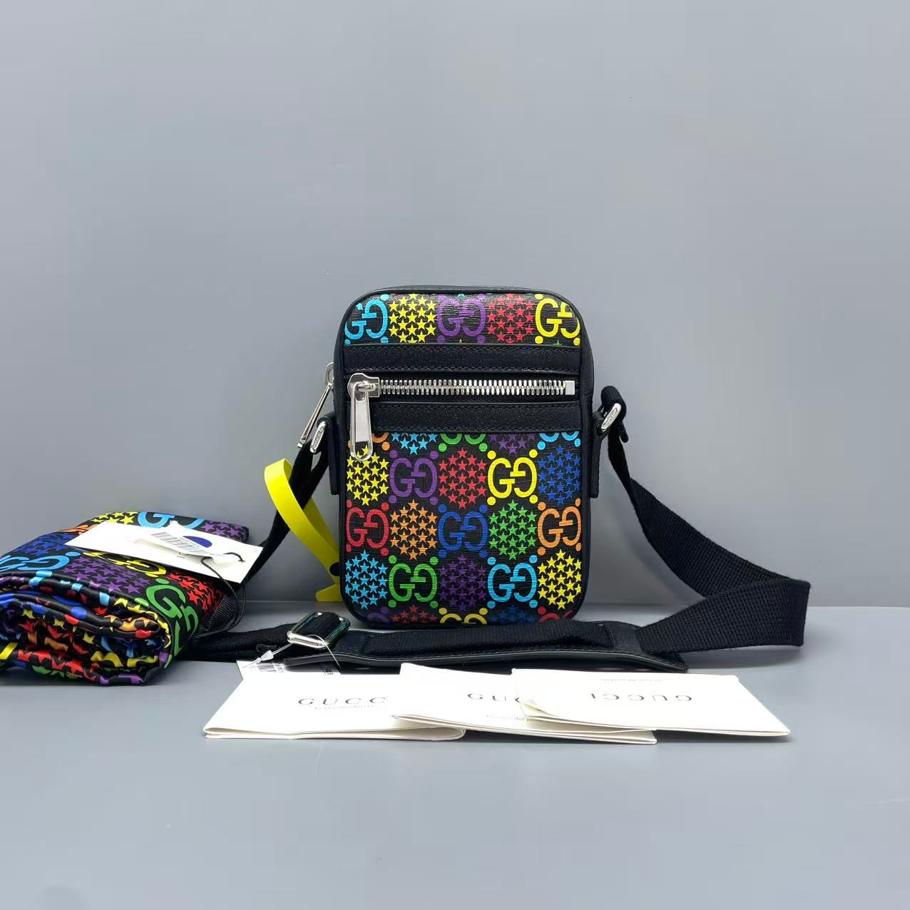 Gucci - GG Multicolour Camera Bag - Coated canvas with leather trim - Multicolour - (mini)