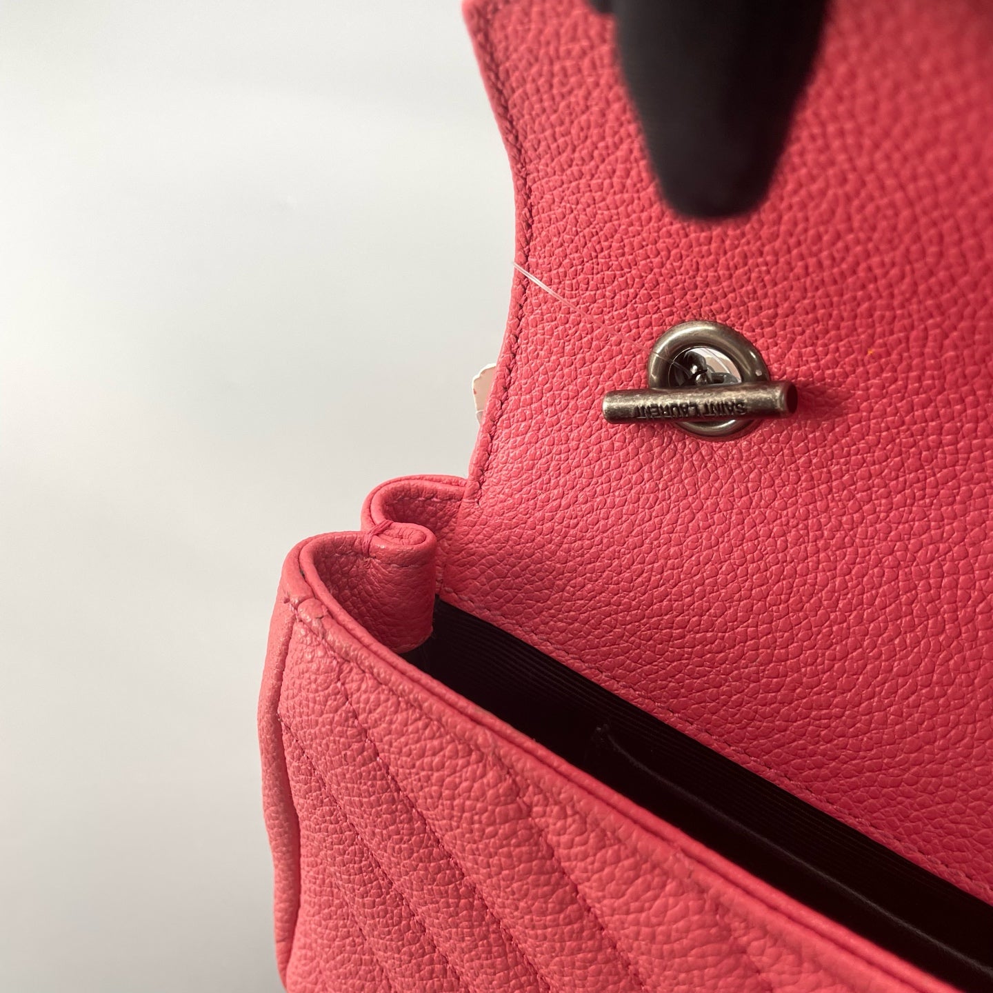 Saint Laurent - College Mini Messenger Bag - Grained leather - Pink - (mini)