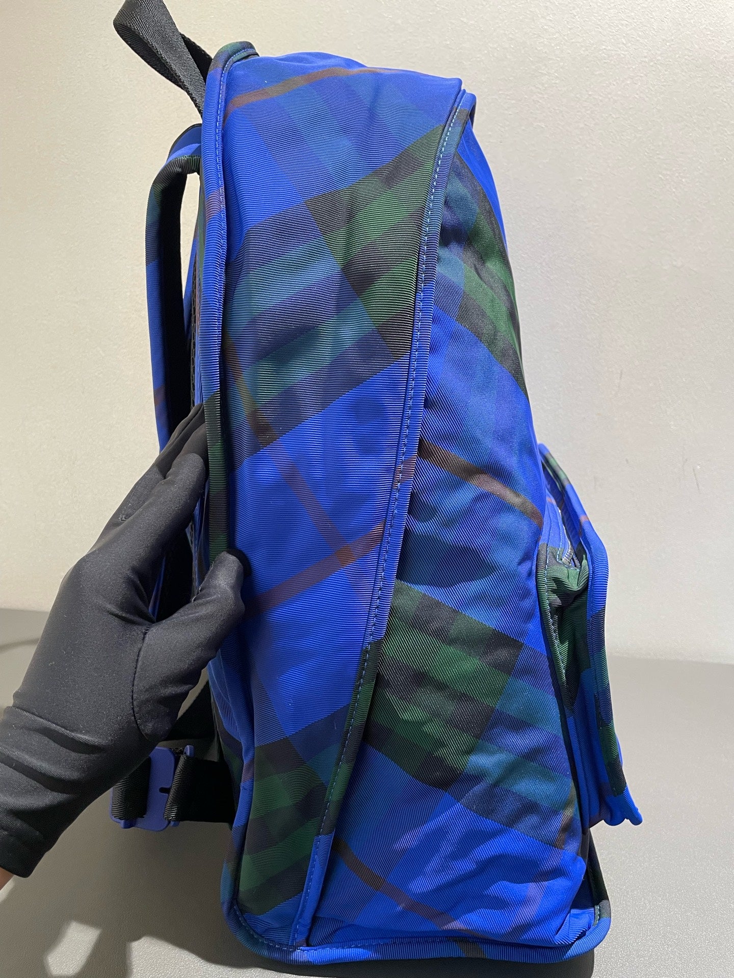 Burberry - Classic Plaid Backpack - Canvas - Blue - (large)