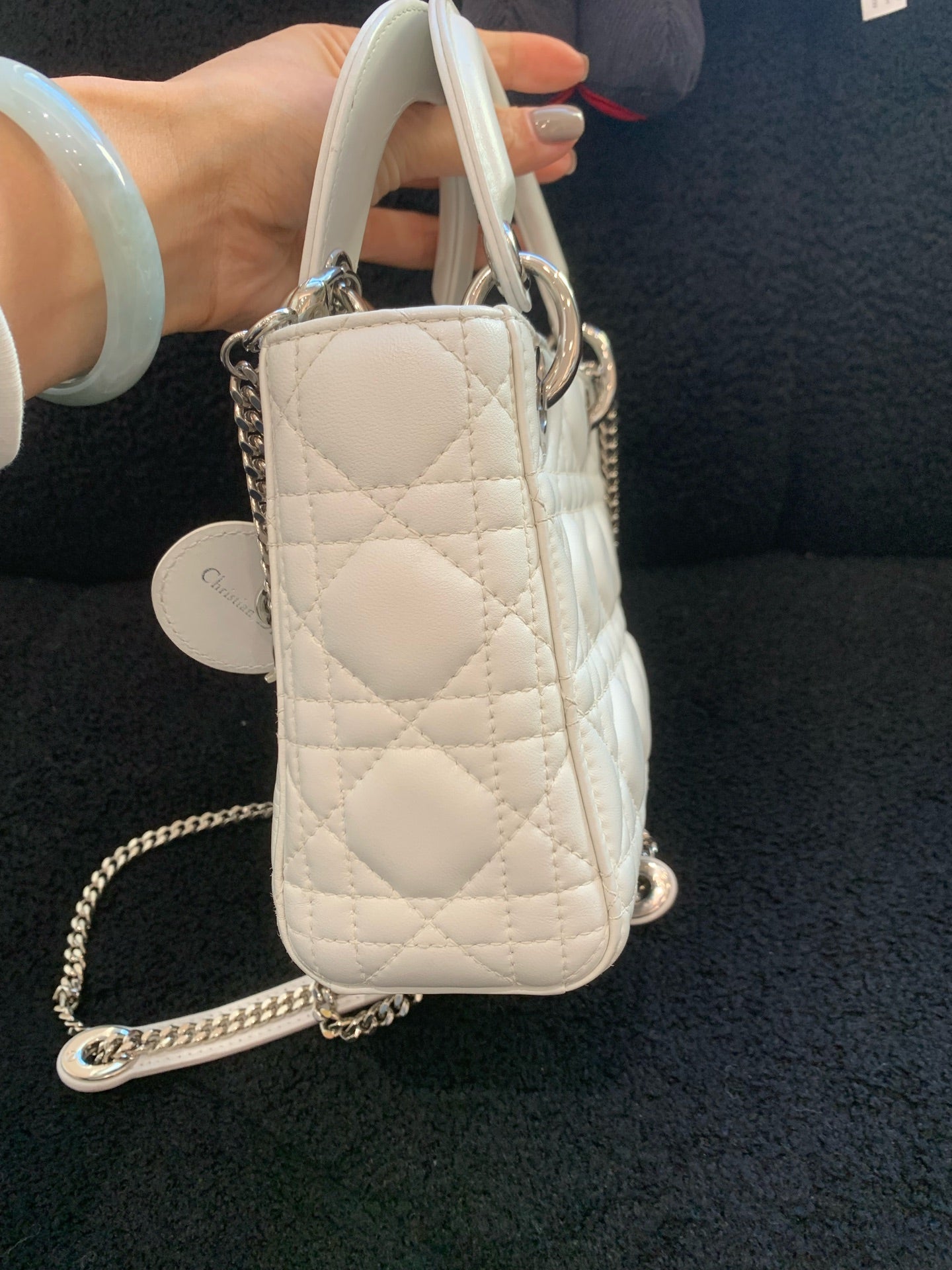 Dior - Lady Dior Mini - Lambskin leather - White - (mini)