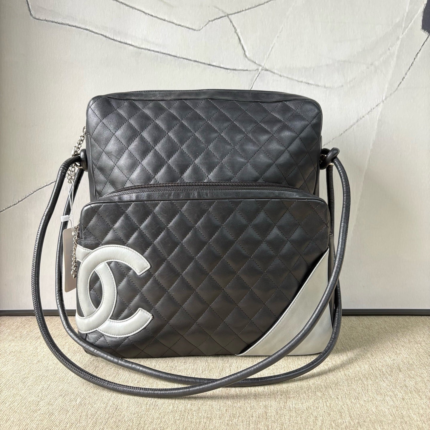 Chanel - Cambon Camera Bag - Cowhide leather - Black - (Large)