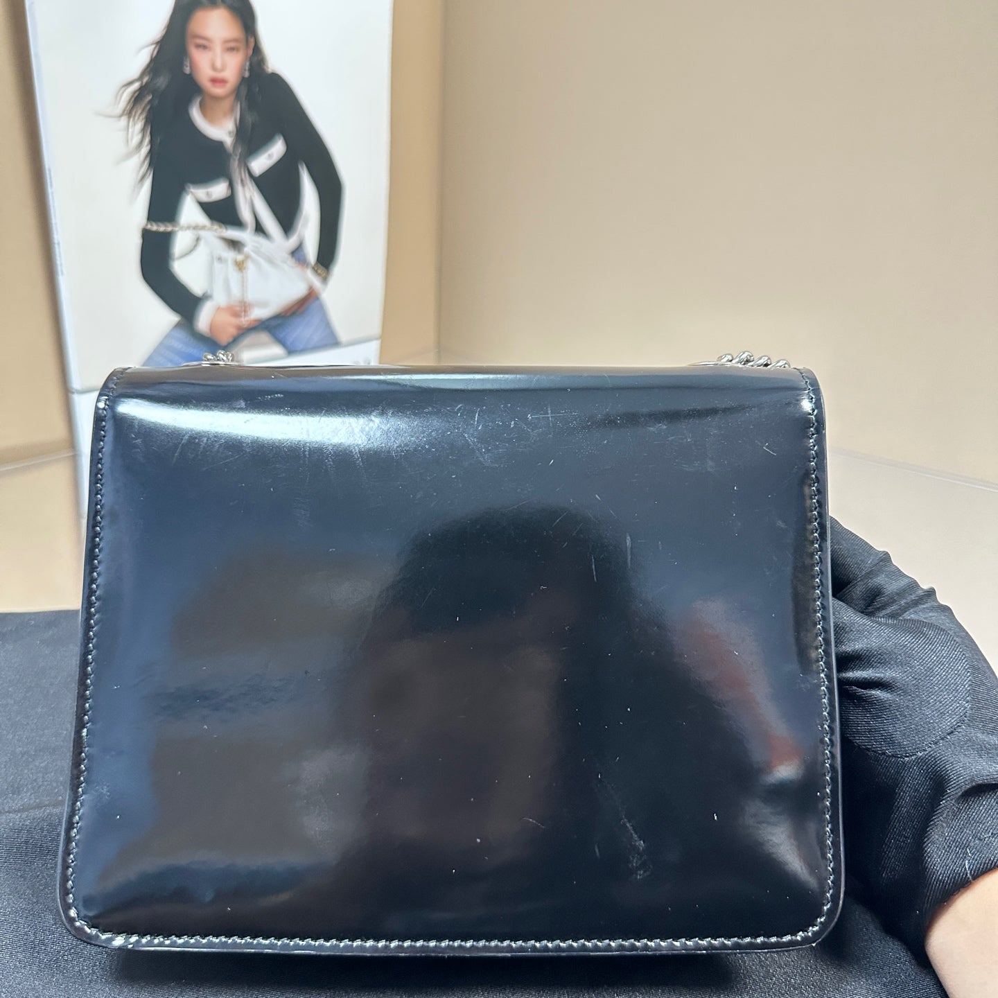 Gucci - Interlocking G Accordion Flap Bag - Patent leather - Black - (mini)