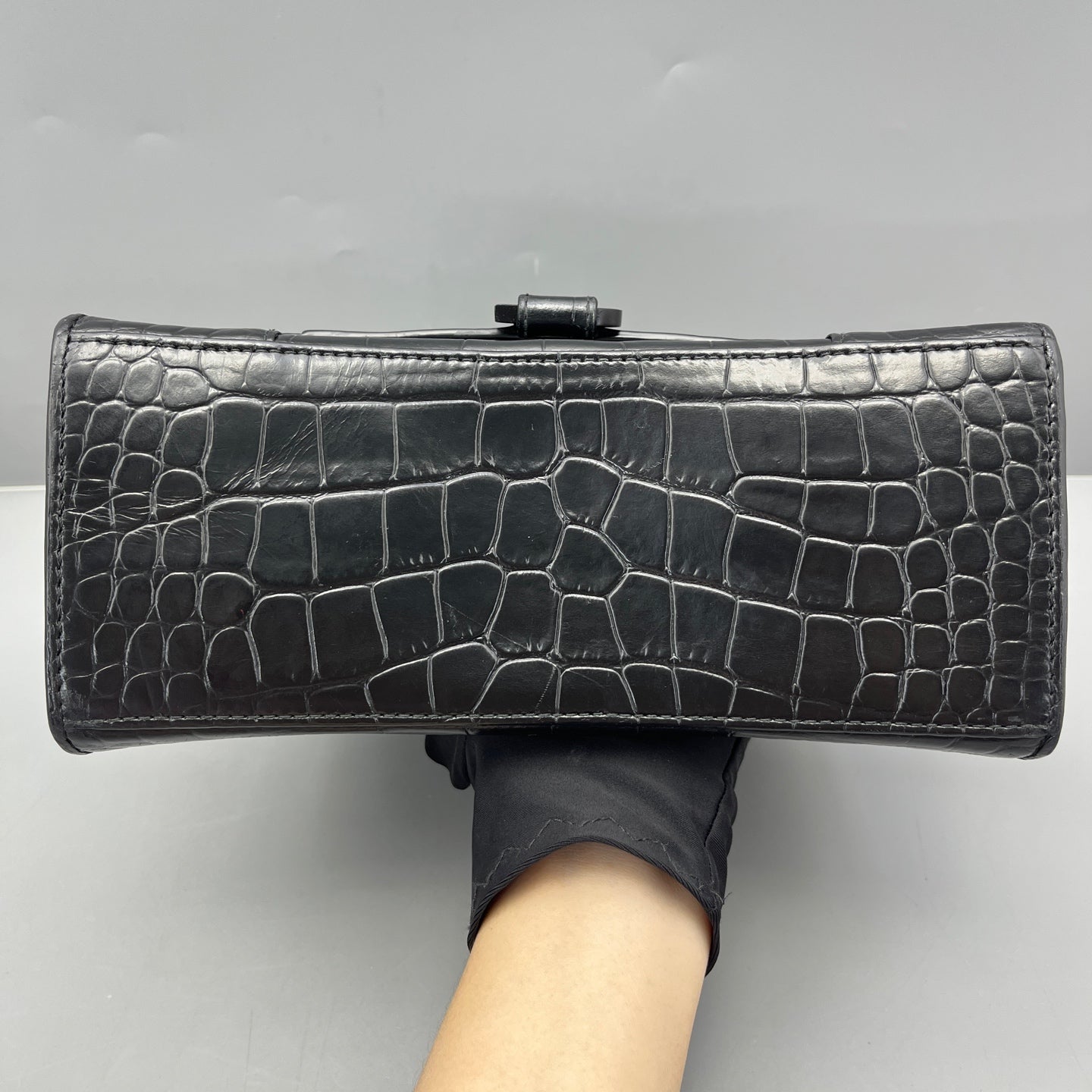 Balenciaga - Hourglass Bag - Leather - Black - (Small)
