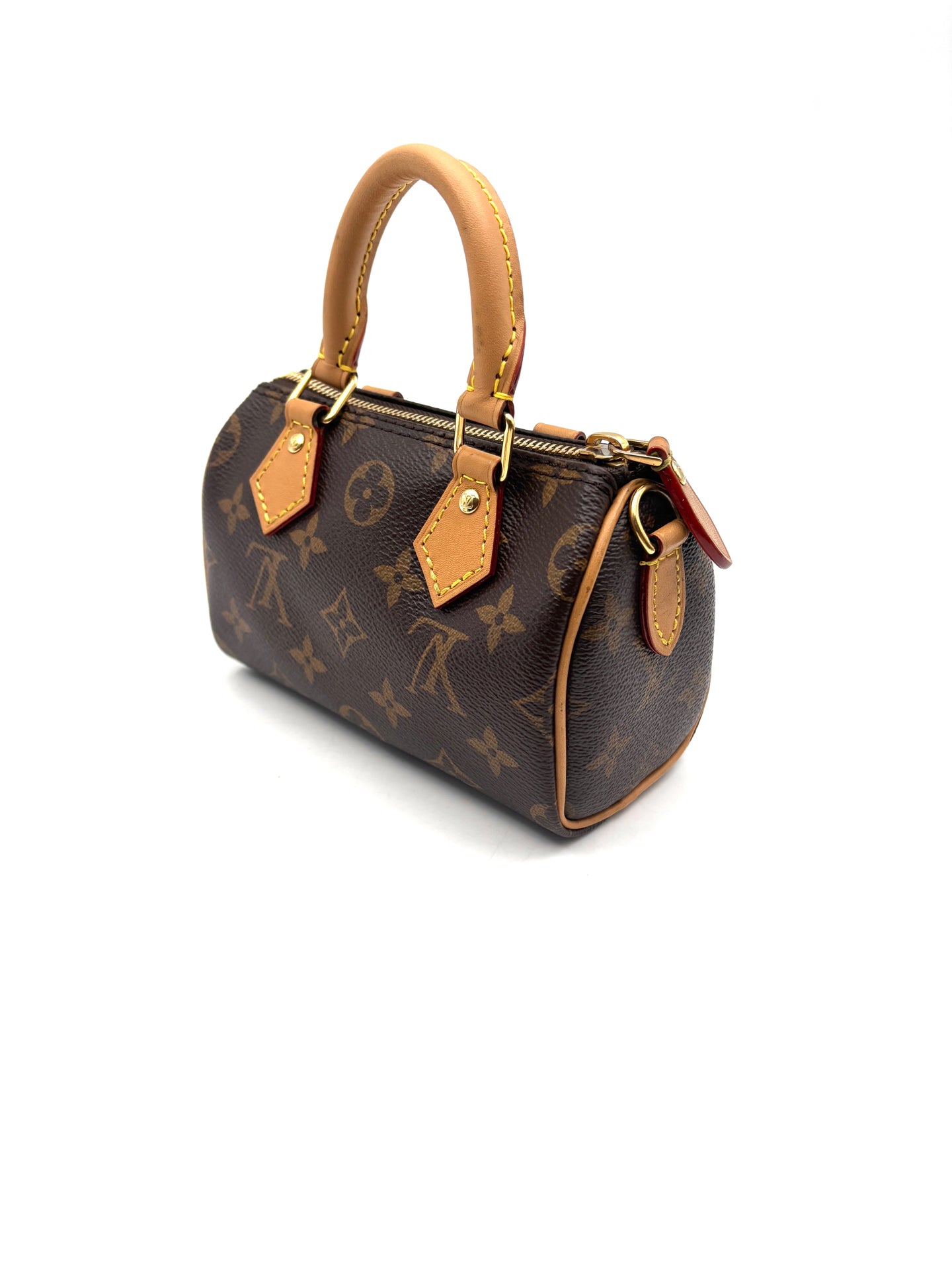 Louis Vuitton - Speedy Nano - Monogram coated canvas with natural cowhide leather trim - Brown - (mini)