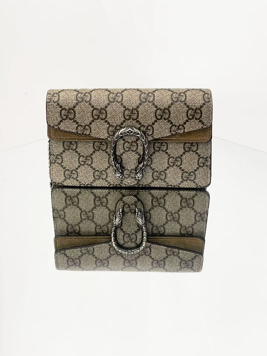 Gucci - Dionysus Mini - GG Supreme canvas with suede trim - Brown - (mini)
