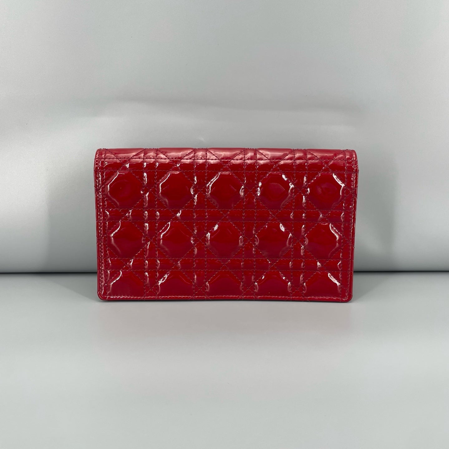 Dior - Lady Dior WOC (Wallet on Chain) - Patent leather - Red - (Mini)