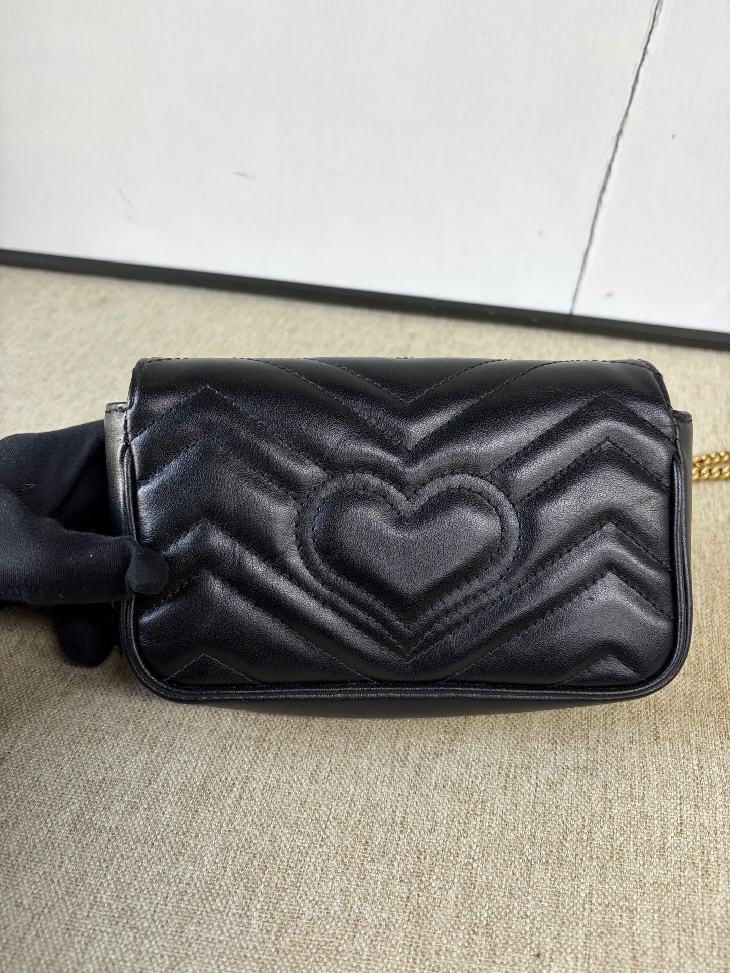 Gucci - GG Marmont Super Mini Bag - Leather - Black - (mini)